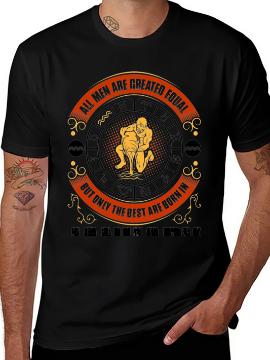 Aquarius Zodiac T-Shirt: All Men Are Created Equal