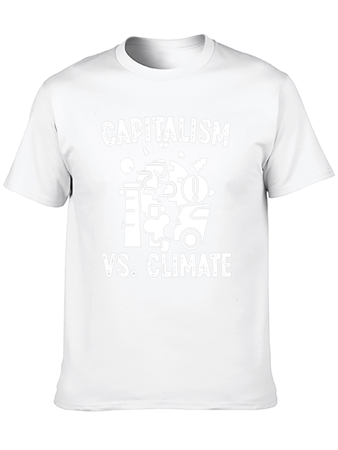 Capitalism vs. Climate Black Graphic T-Shirt