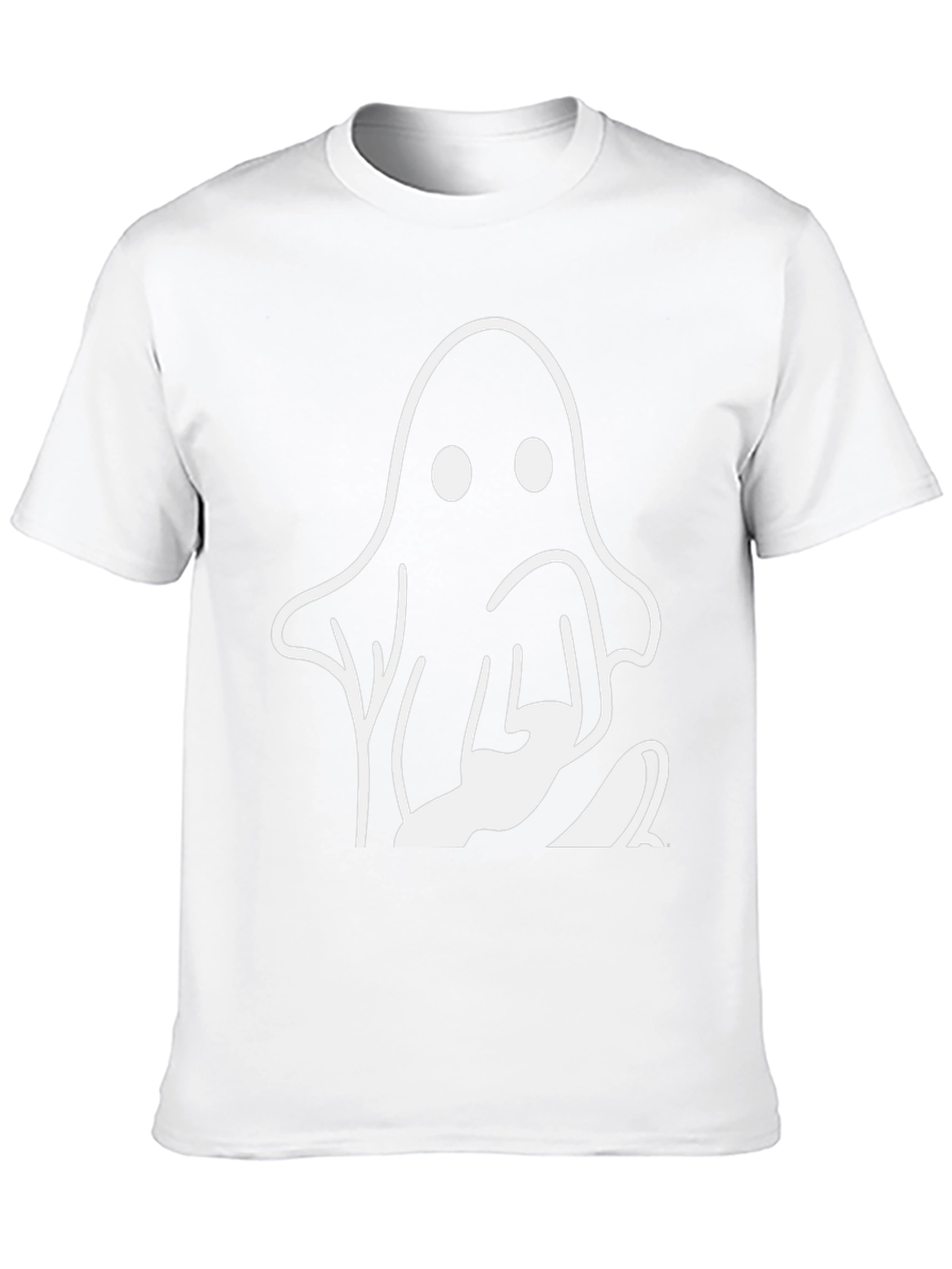 Ghost Graphic Print Black T-Shirt