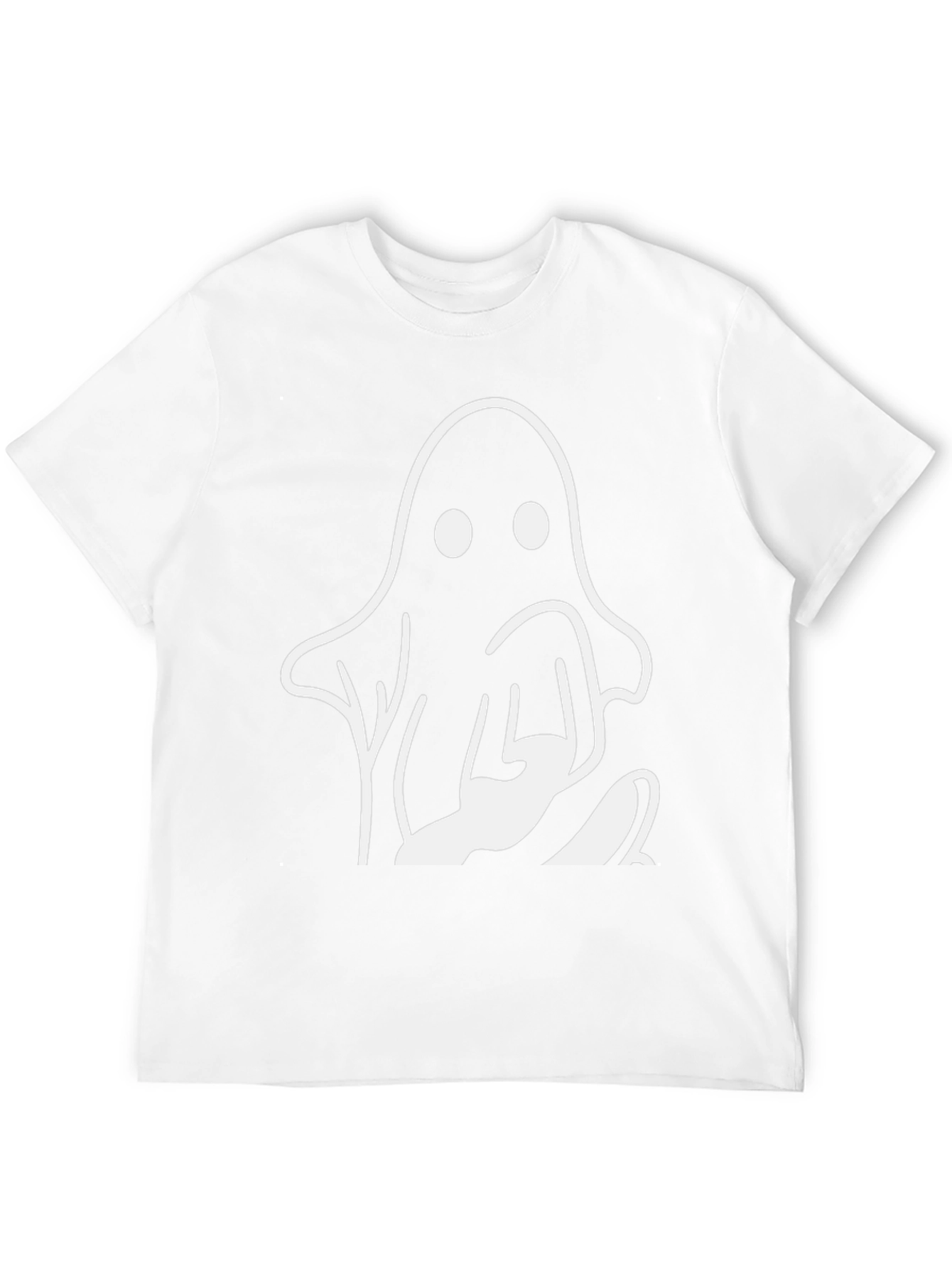 Ghost Graphic Print Black T-Shirt