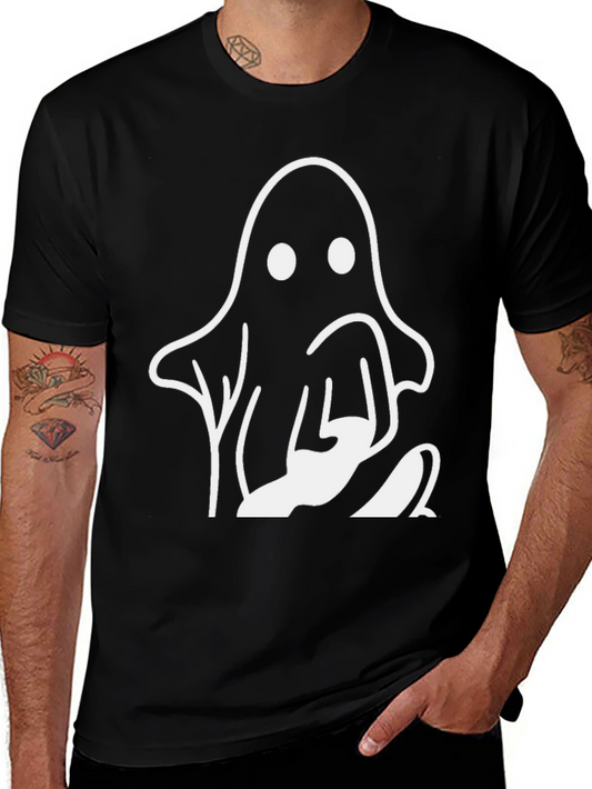 Ghost Graphic Print Black T-Shirt