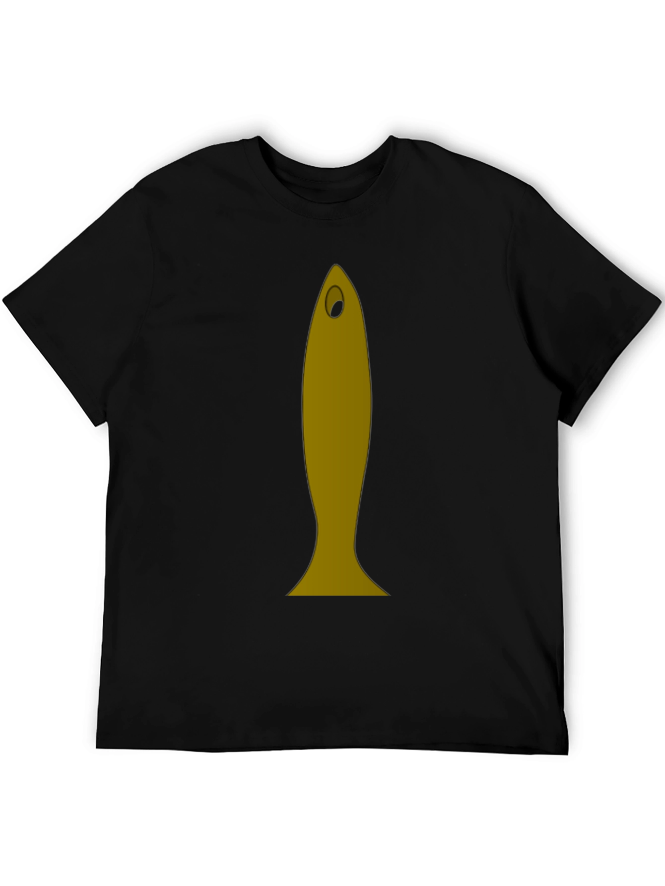 Funny Fish Graphic Tee - Black Cotton T-Shirt