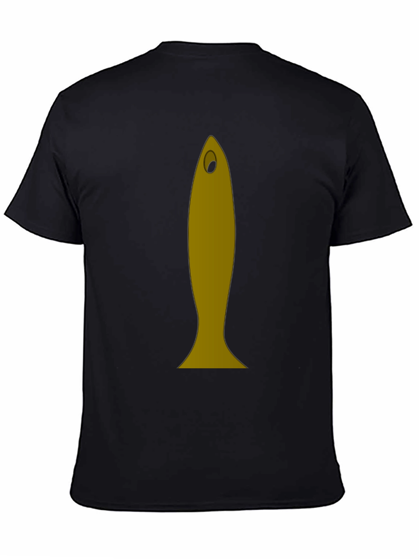 Funny Fish Graphic Tee - Black Cotton T-Shirt