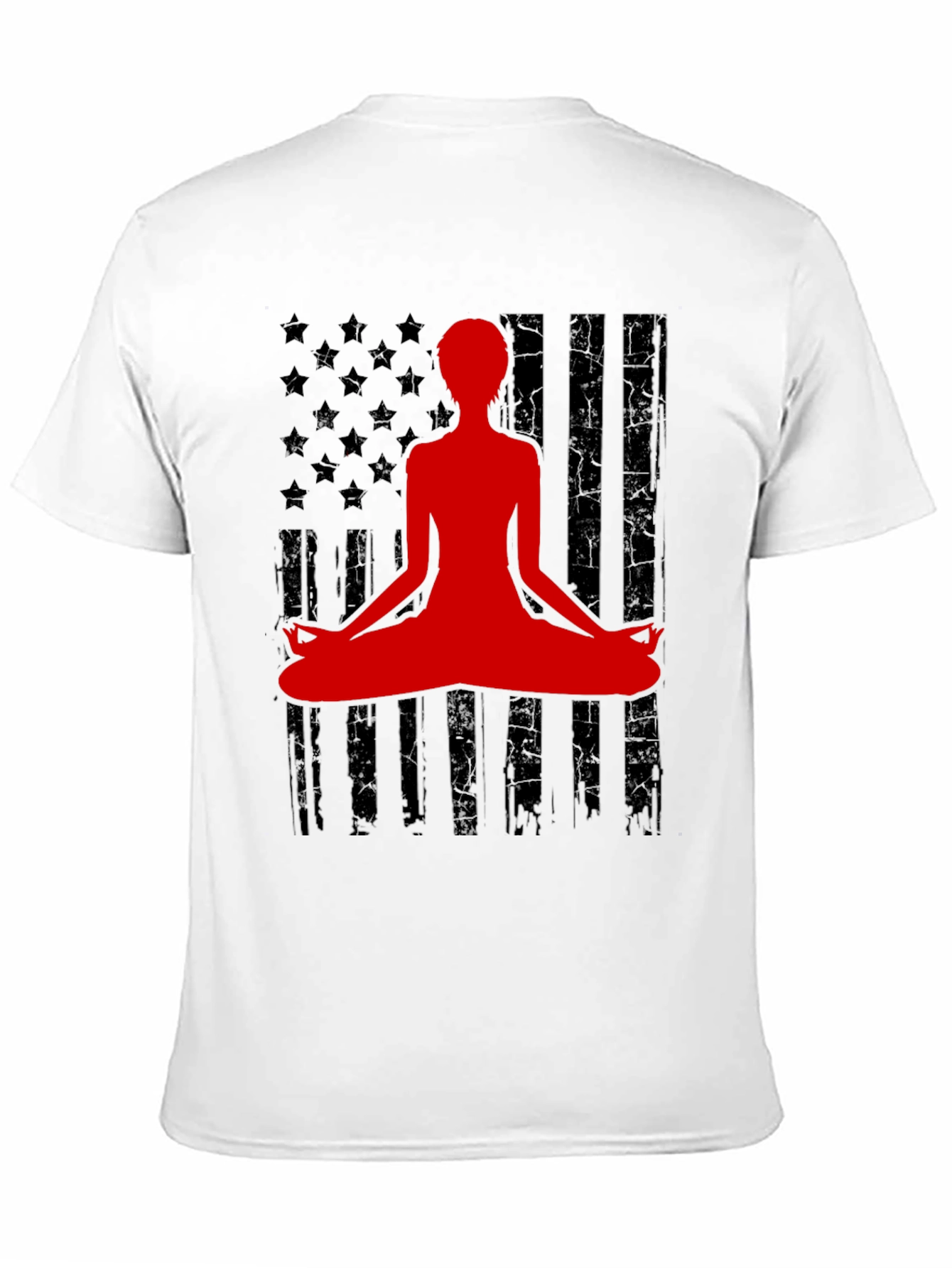 Yoga USA Flag Mens Graphic Tee - Black