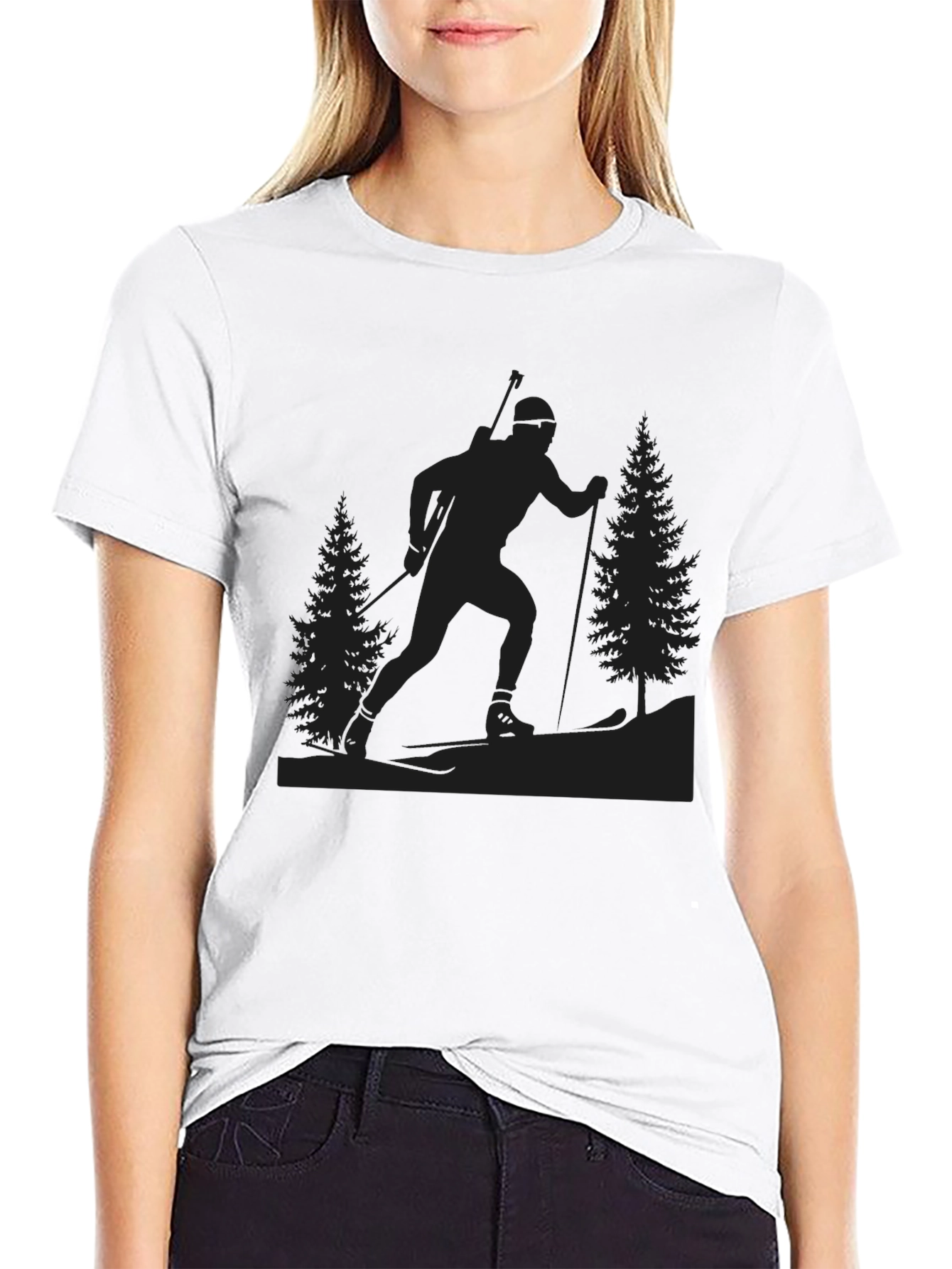Biathlon Silhouette Graphic Tee - Black