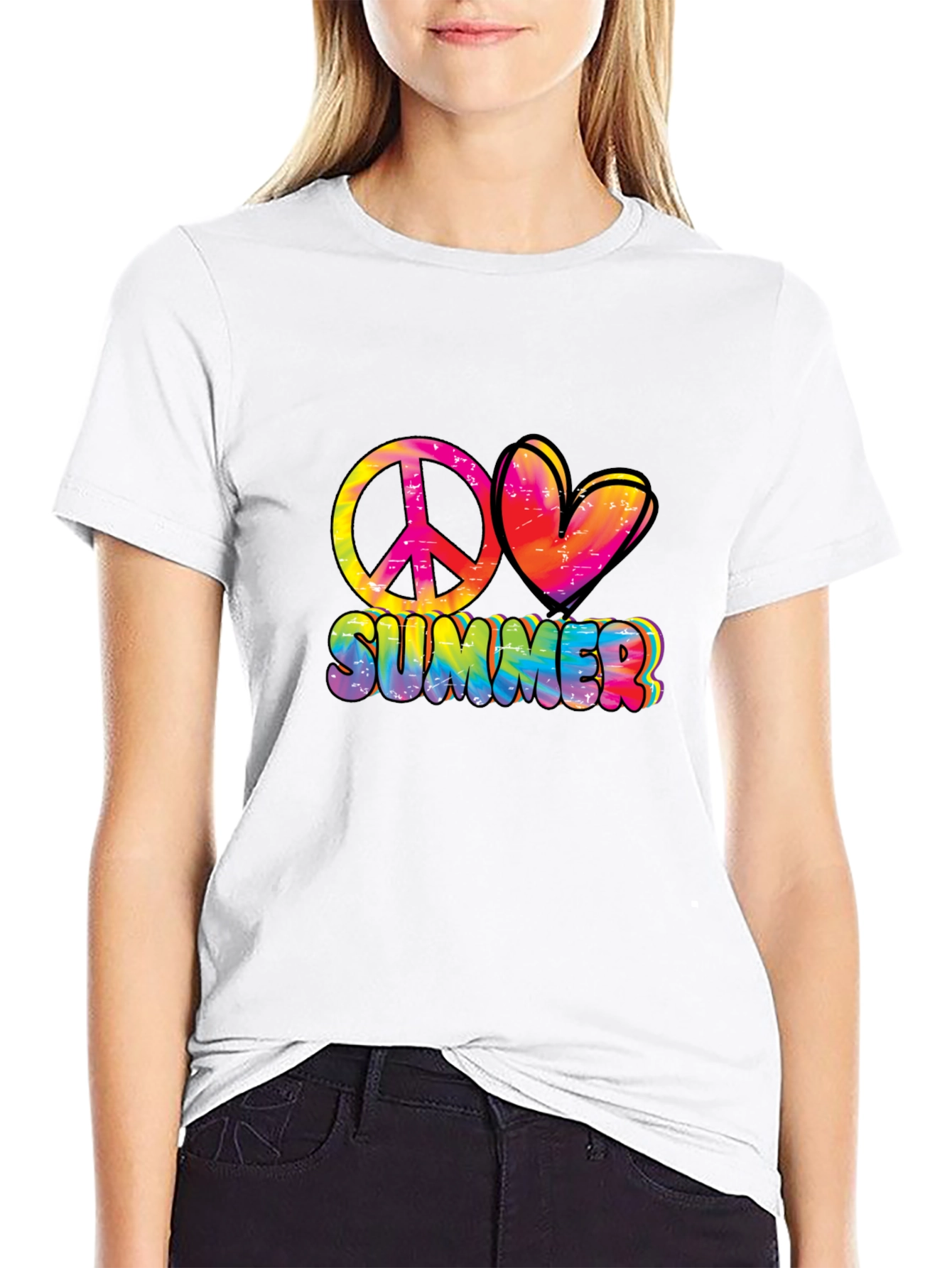 Peace Love Summer Graphic Tee - Relaxed Fit