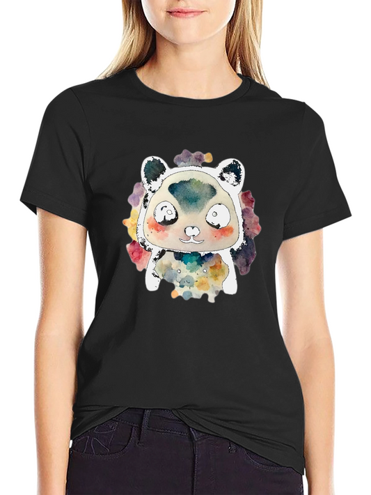 Watercolor Panda Bear Graphic T-Shirt