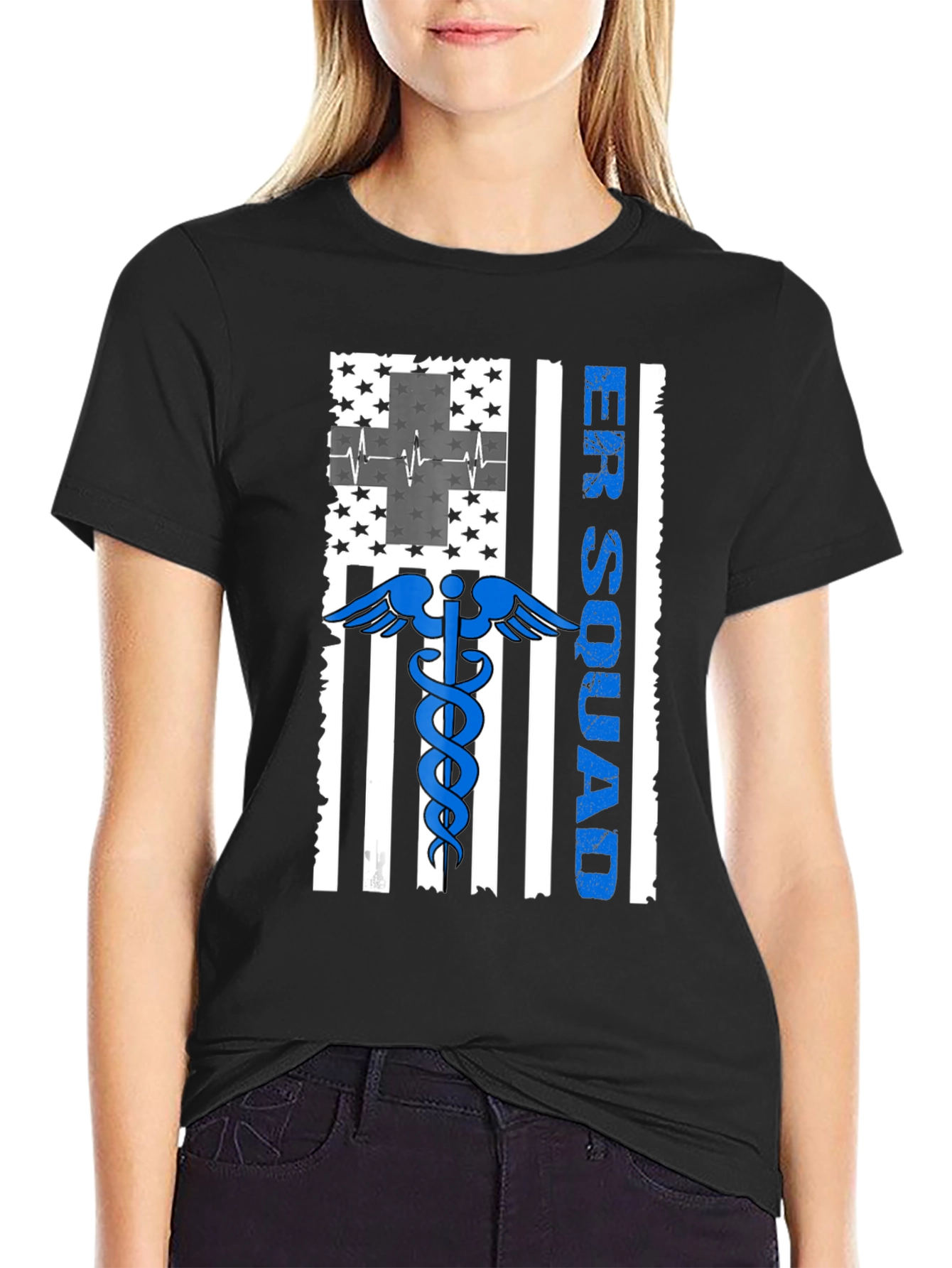ER Squad American Flag Graphic T-Shirt