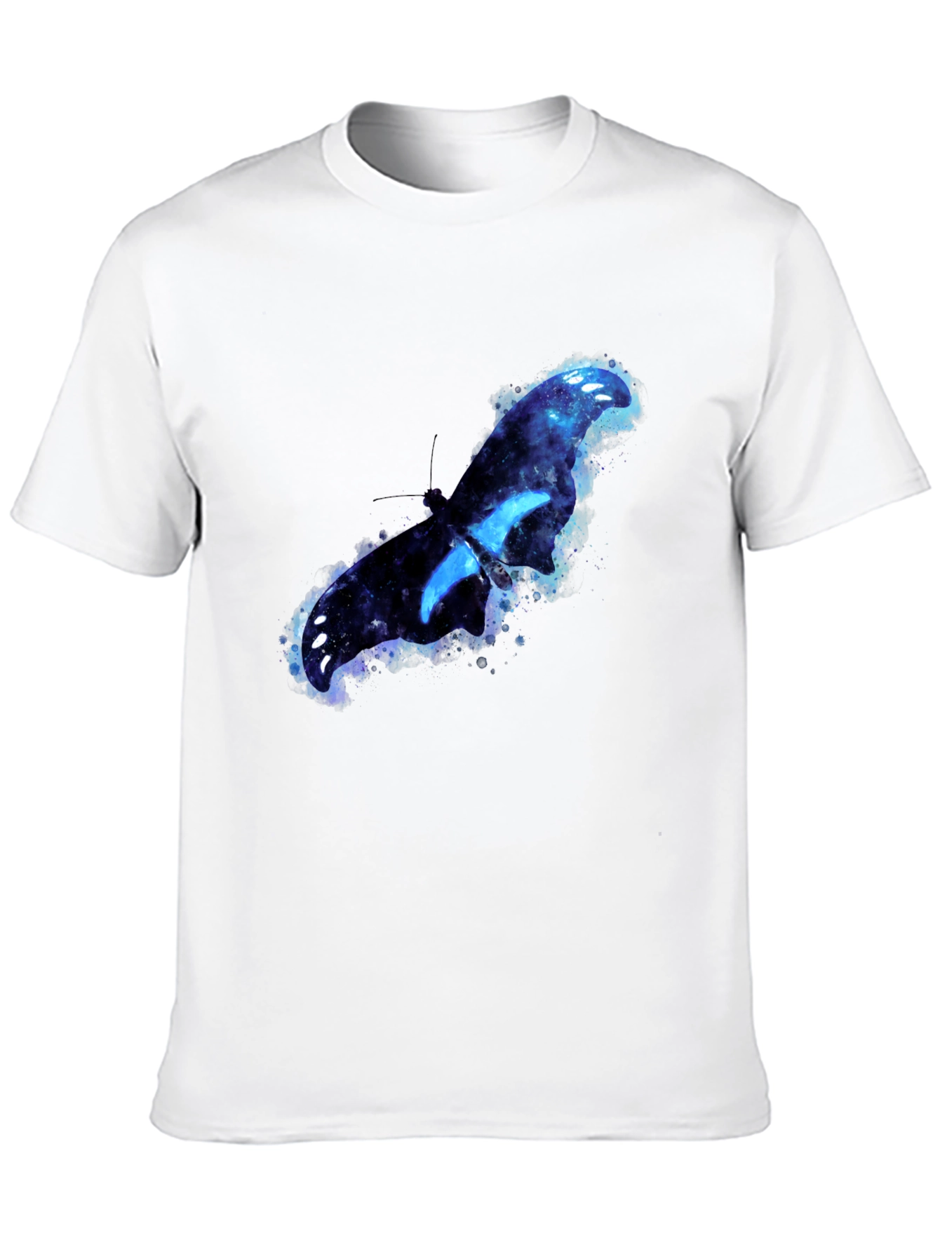 Galaxy Butterfly Graphic Tee - Stylish Mens Black T-Shirt