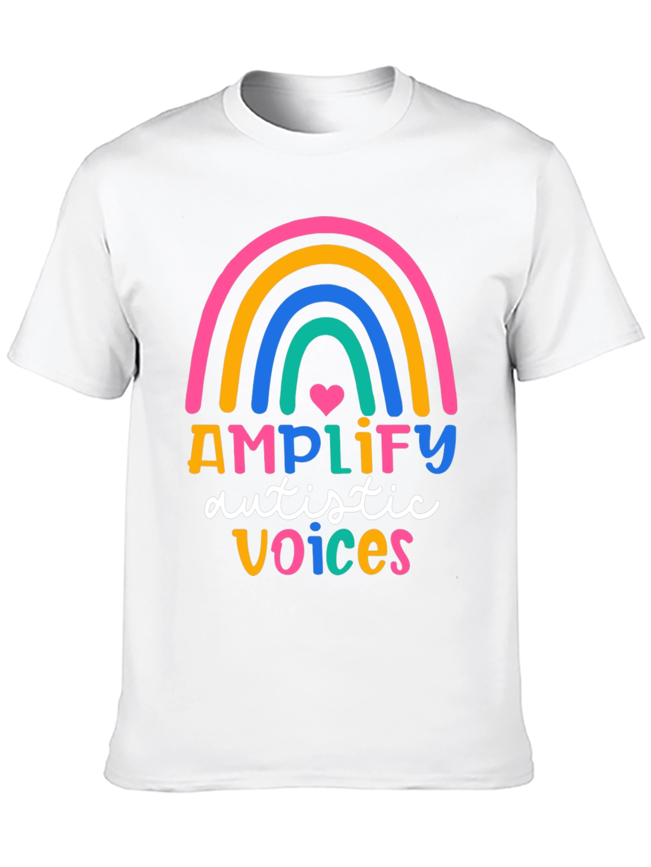 Amplify Autistic Voices Rainbow Tee