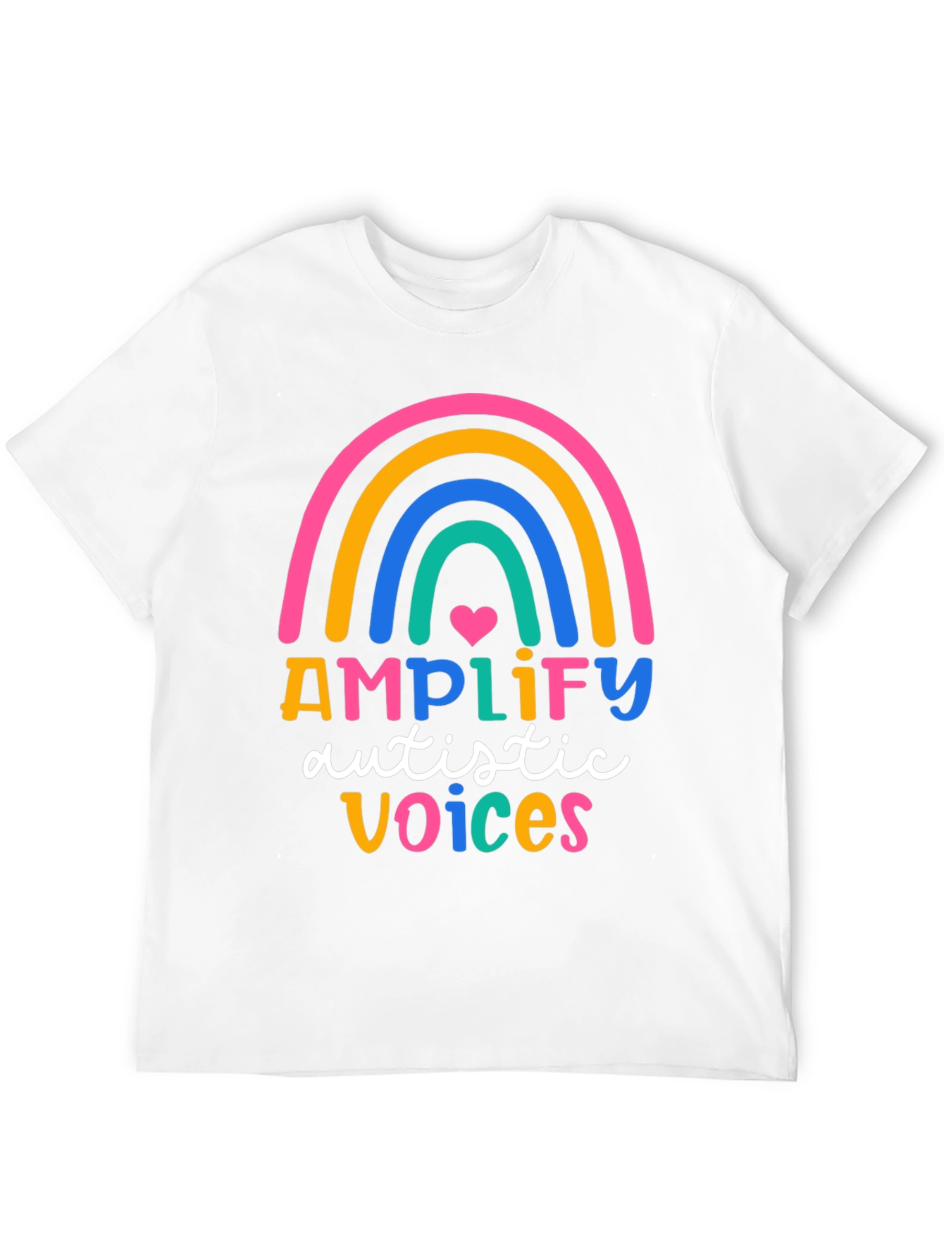 Amplify Autistic Voices Rainbow Tee