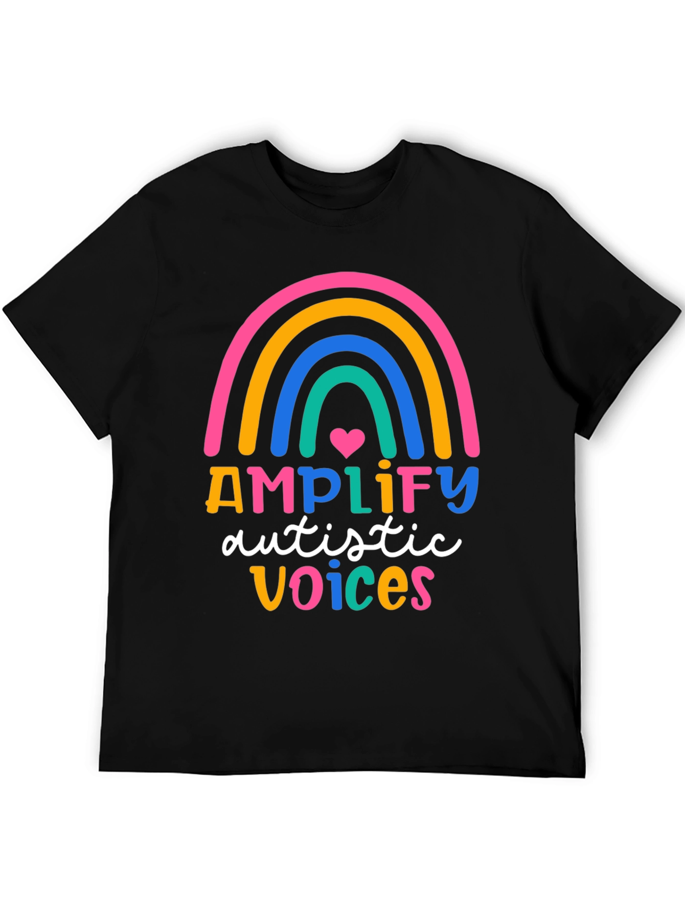 Amplify Autistic Voices Rainbow Tee