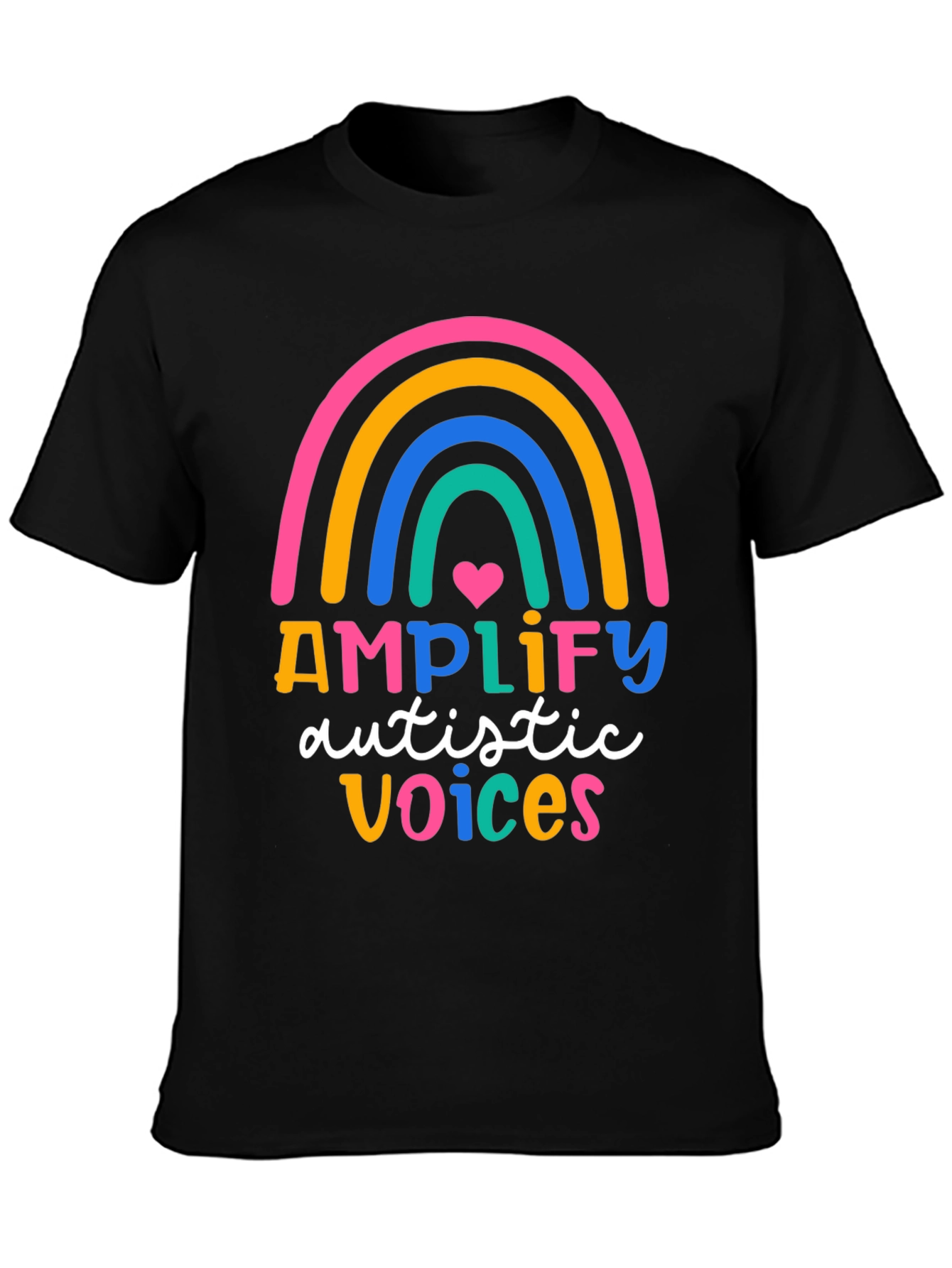 Amplify Autistic Voices Rainbow Tee