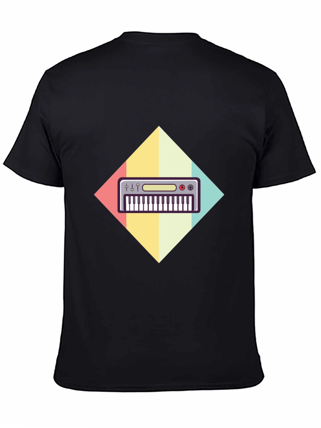 Retro Synthwave Keyboard Graphic Tee