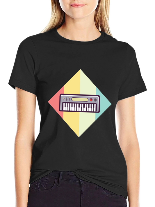 Retro Synthwave Keyboard Graphic Tee