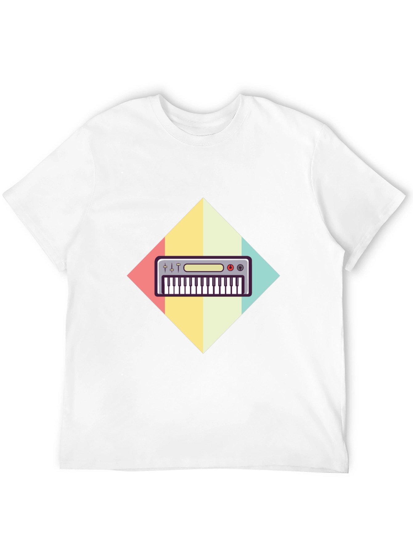Retro Synthwave Keyboard Graphic Tee