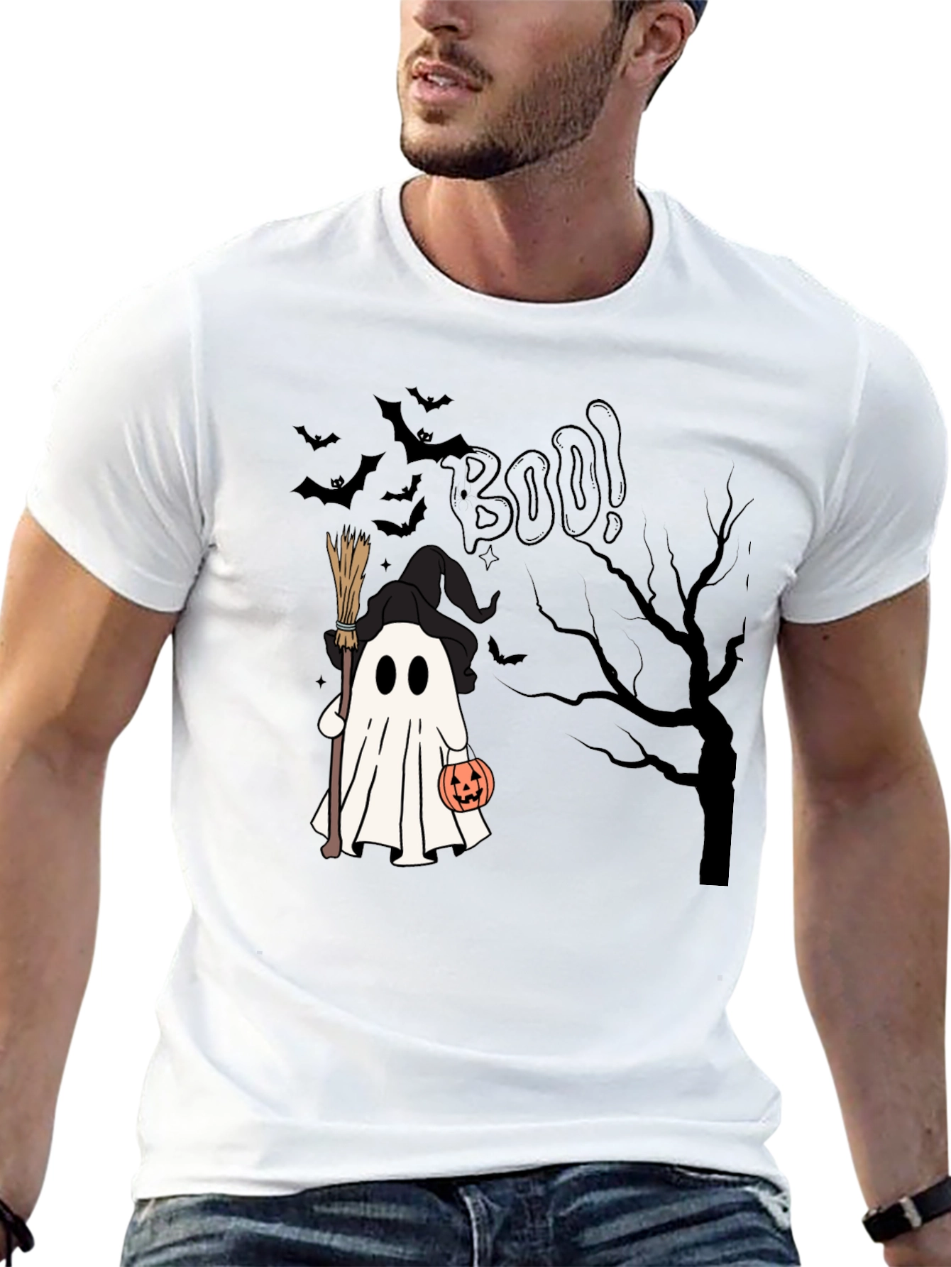 Halloween Ghost Boo T-Shirt - Spooky Season Apparel