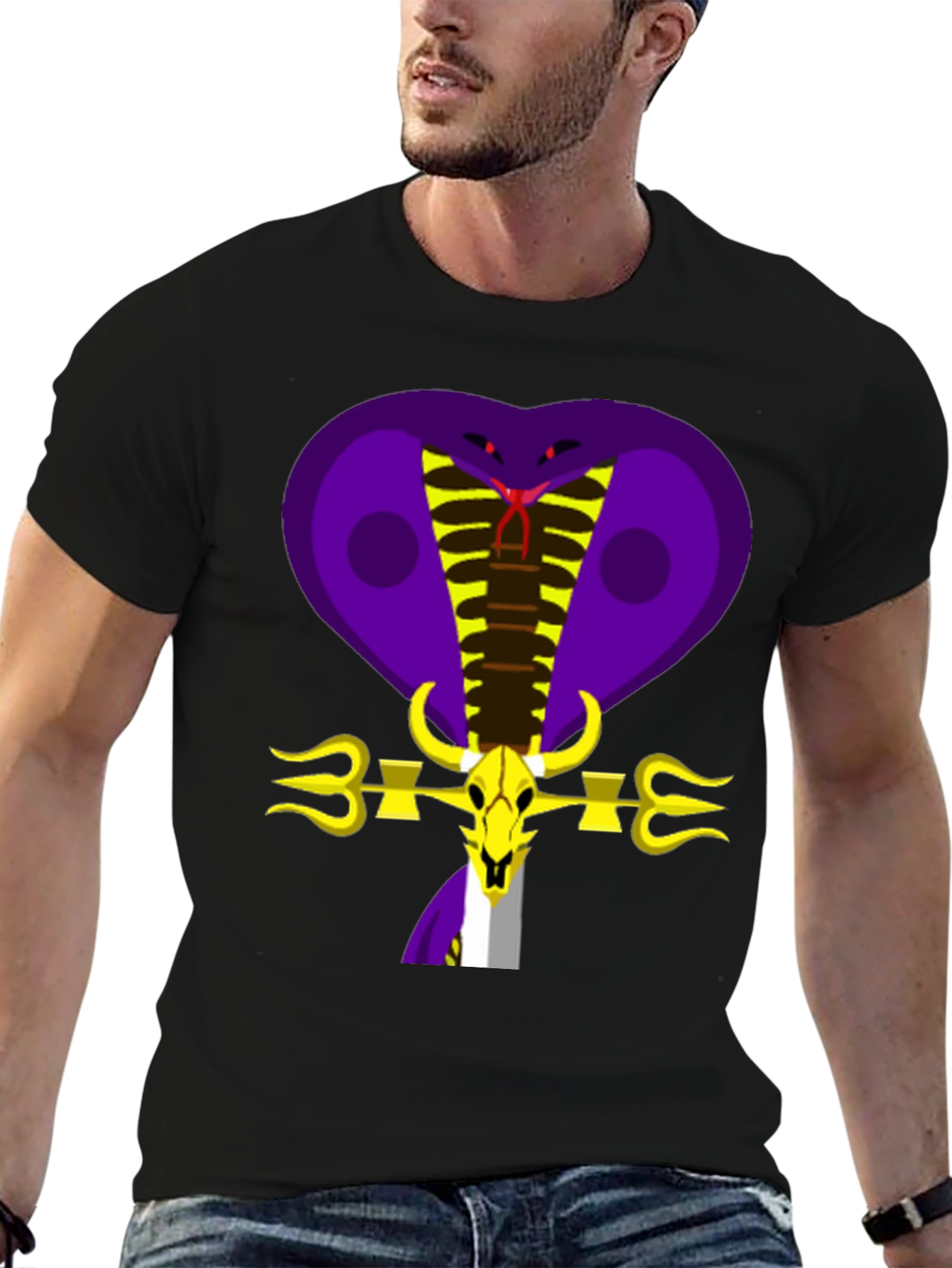 Cobra Skull Graphic Tee - Bold Design