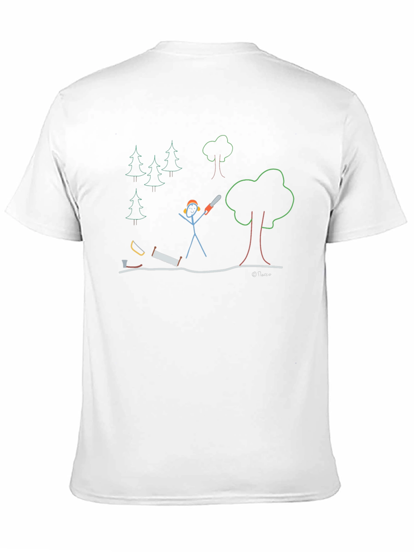 Funny Tree Cutter Black T-Shirt