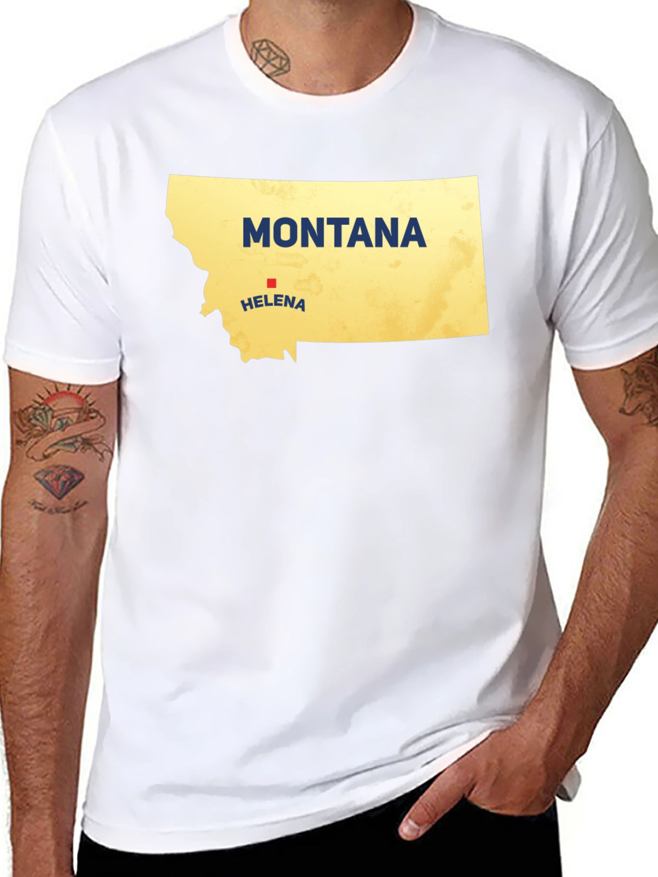 Montana State Map T-Shirt