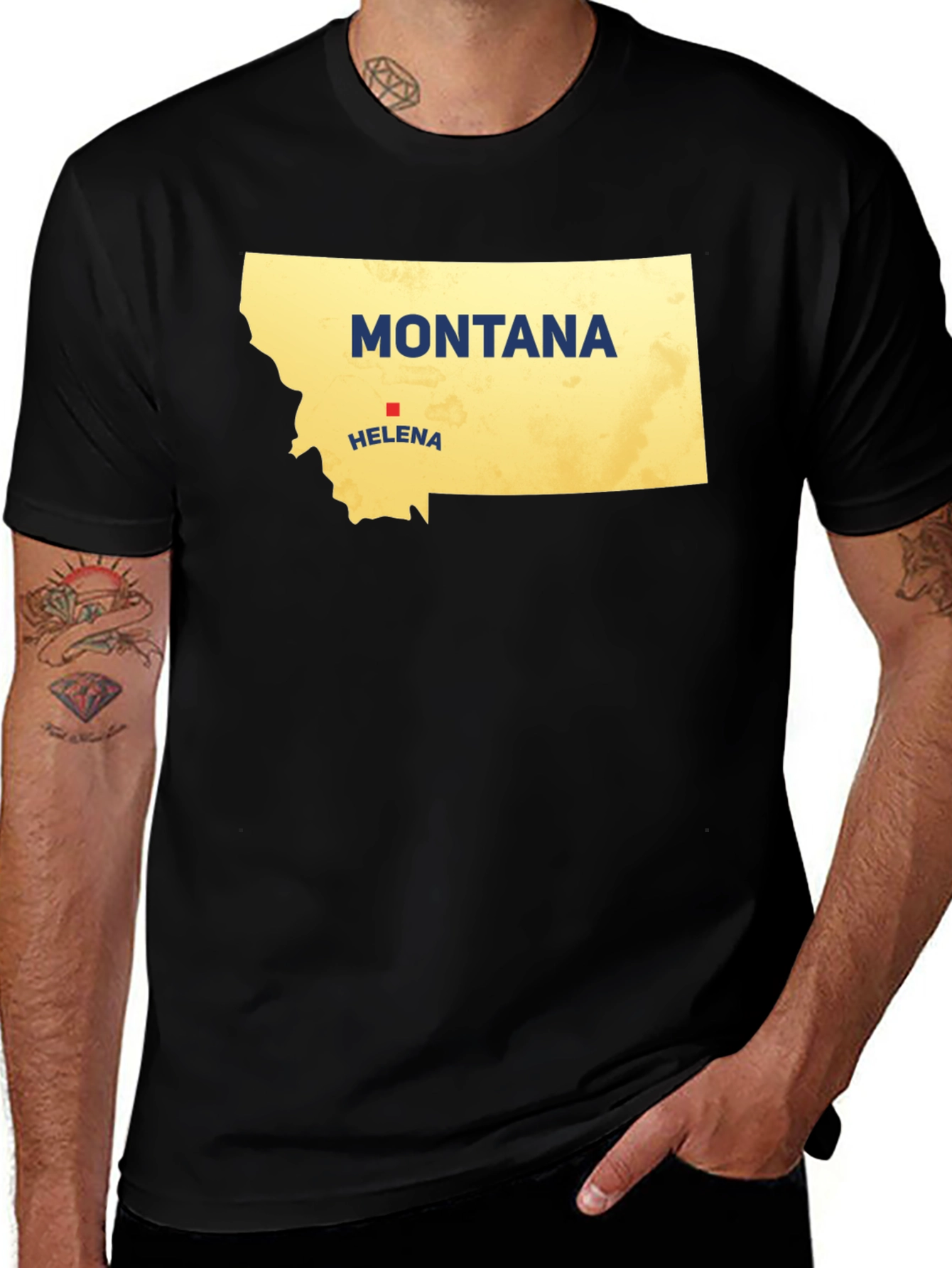Montana State Map T-Shirt