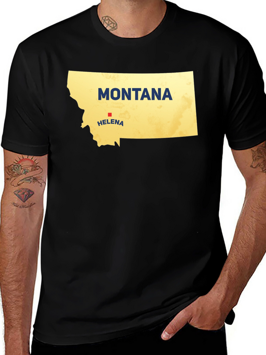 Montana State Map T-Shirt