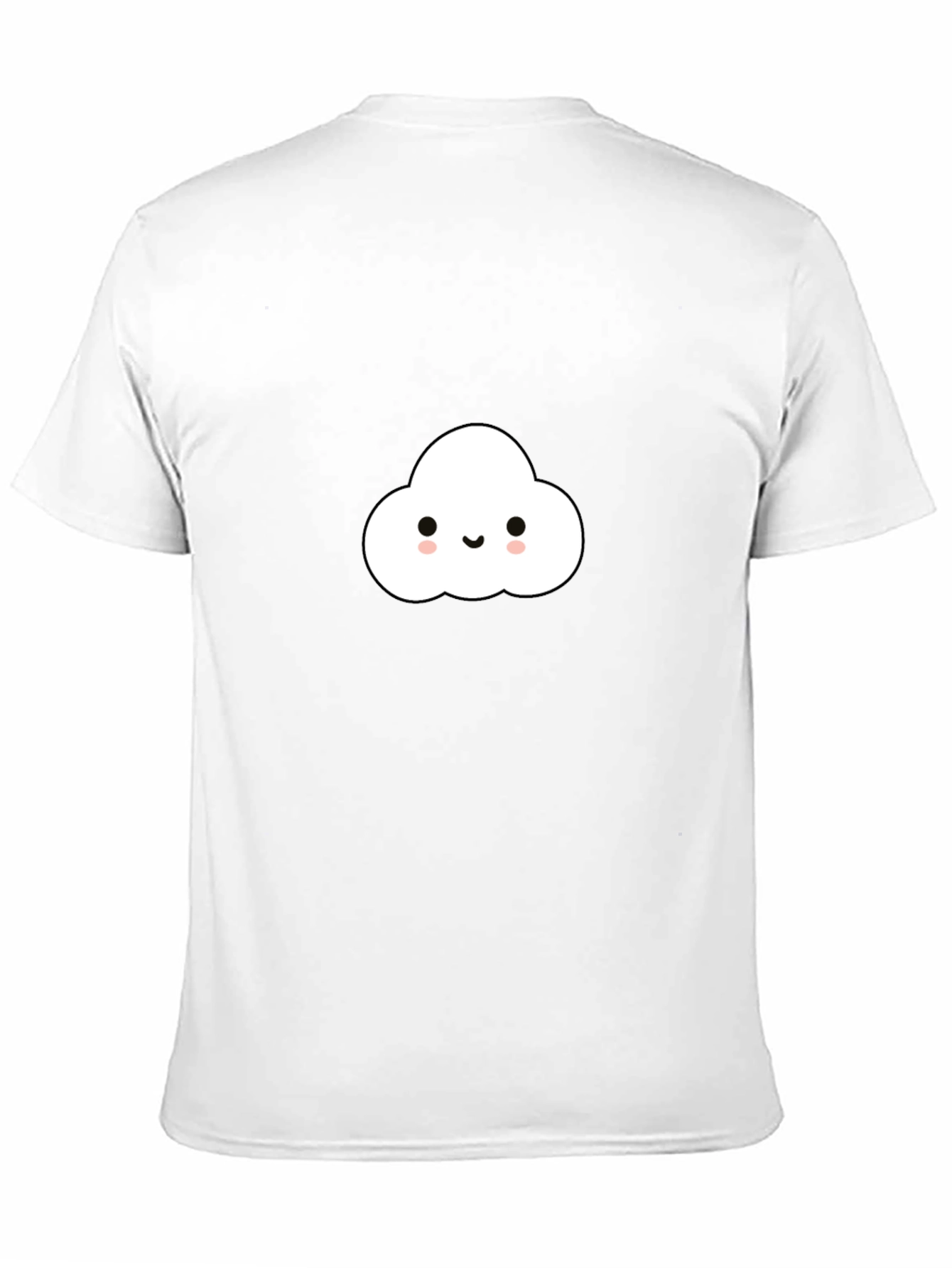 Cute Cloud Graphic Tee - Black Cotton Comfort
