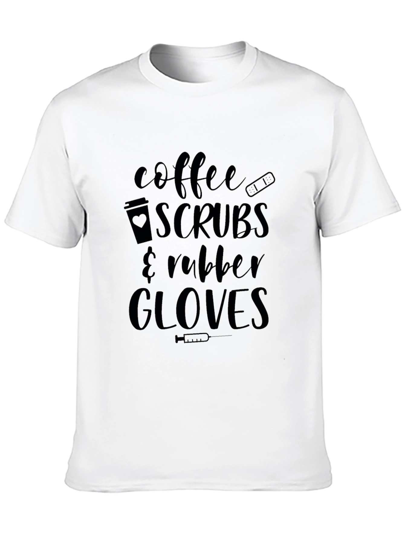 Coffee Scrubs & Rubber Gloves Black T-Shirt