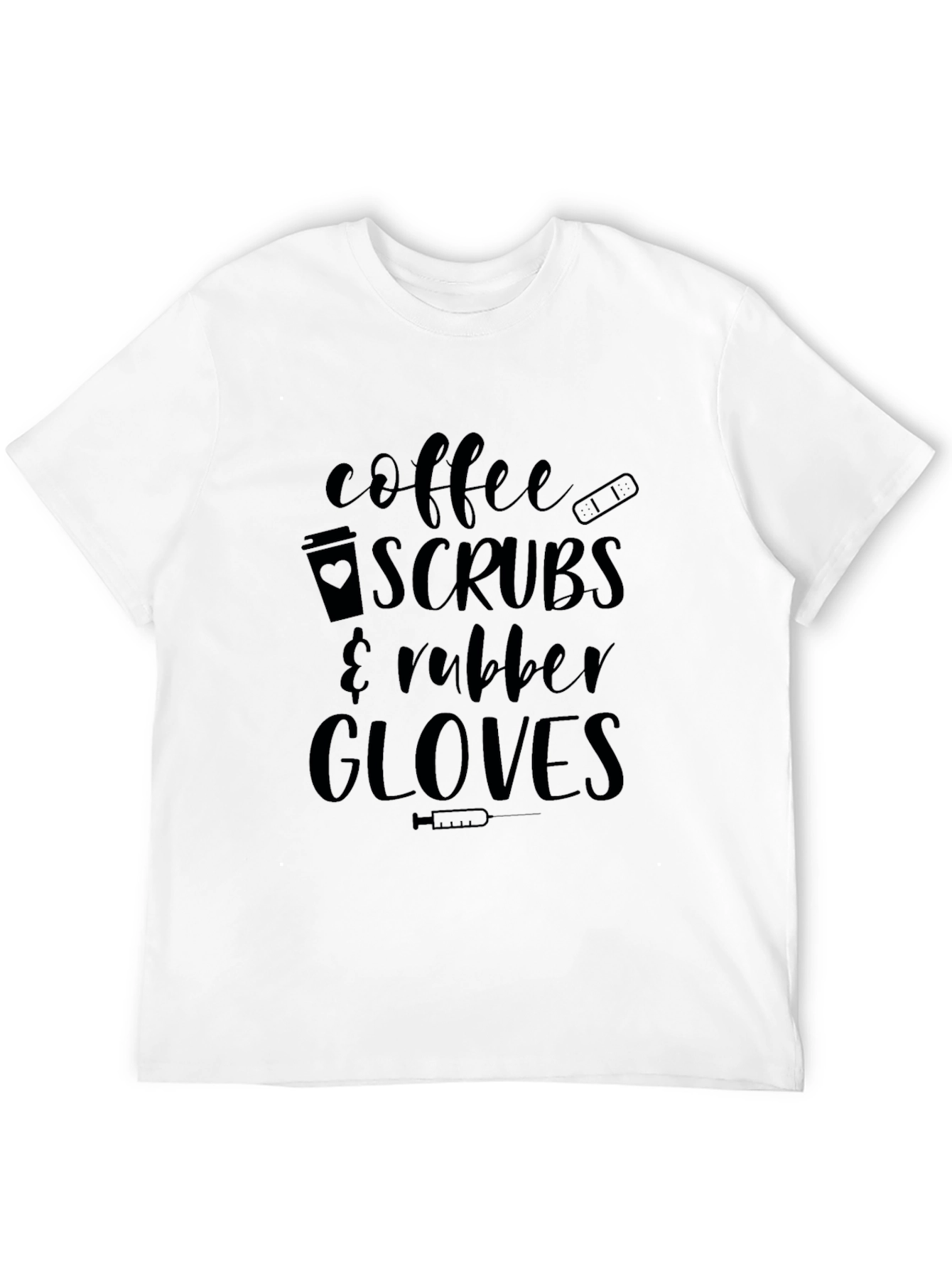 Coffee Scrubs & Rubber Gloves Black T-Shirt