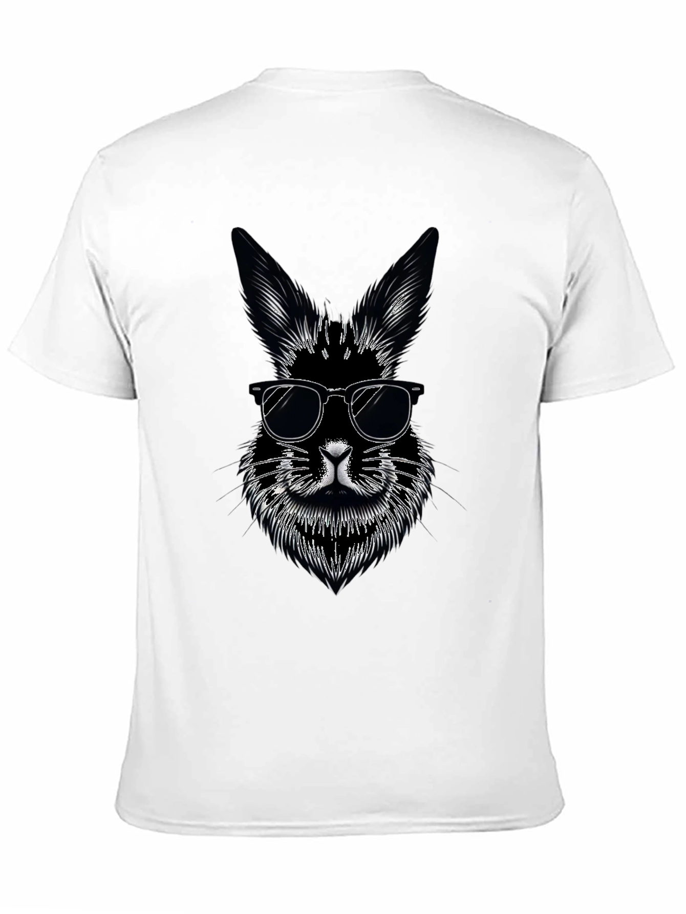 Cool Rabbit Graphic Tee - Black Cotton T-Shirt