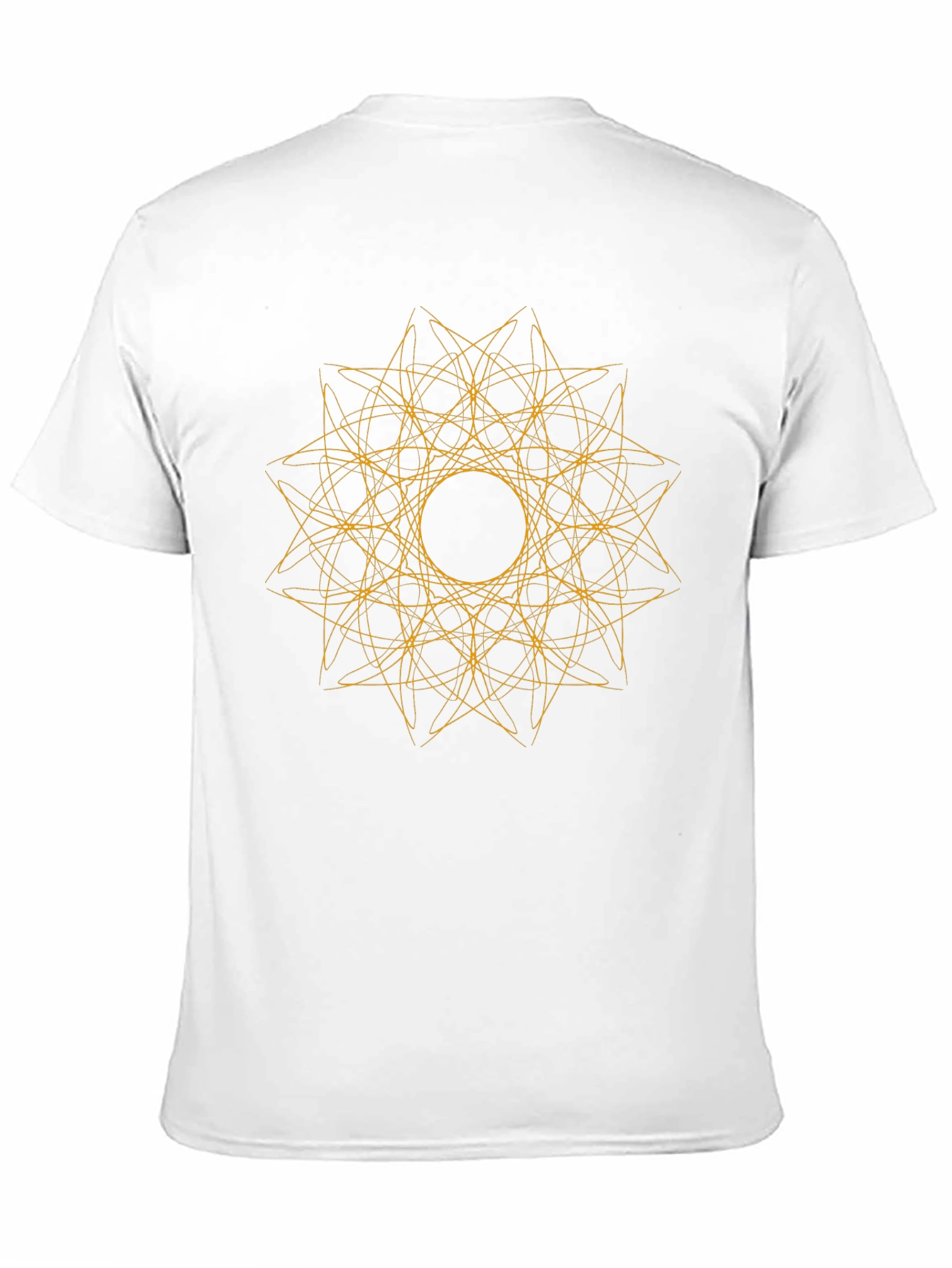 Abstract Geometric Graphic Tee - Black Cotton Comfort