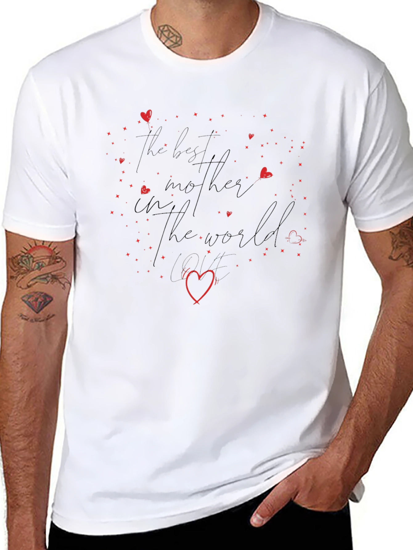 Best Mother in the World Black Graphic Tee