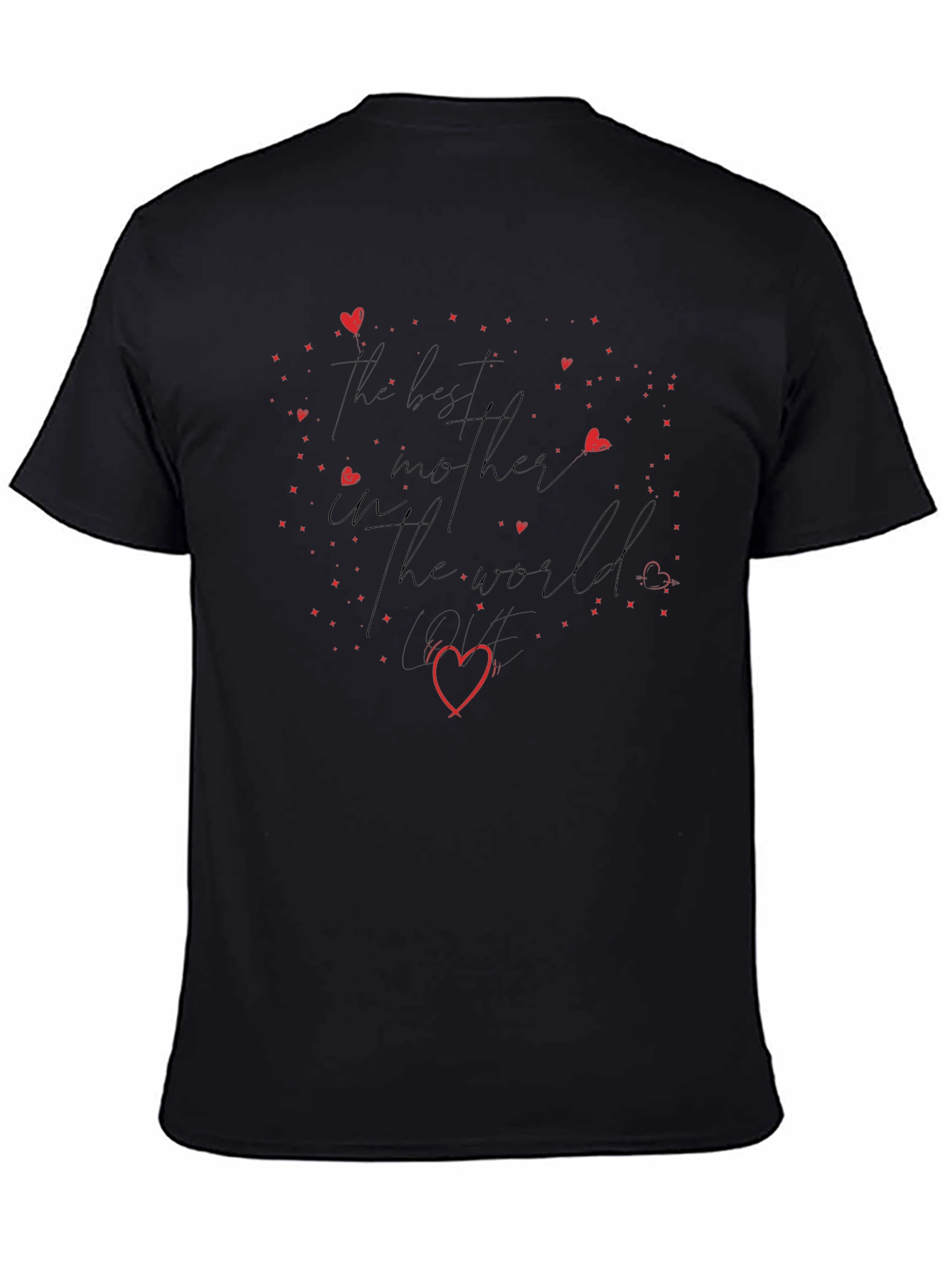 Best Mother in the World Black Graphic Tee