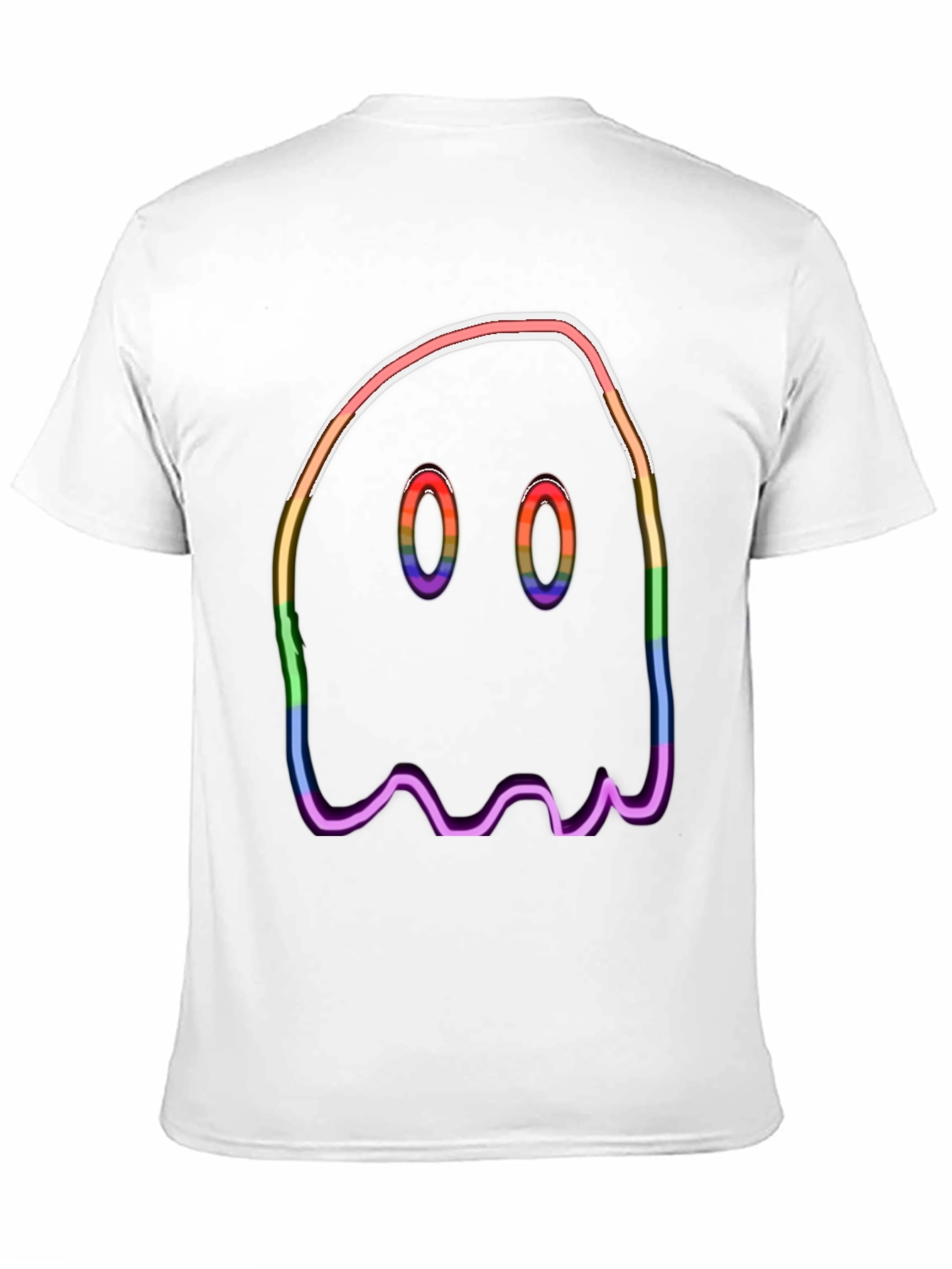 Rainbow Ghost Graphic Tee - Halloween Spooky Shirt