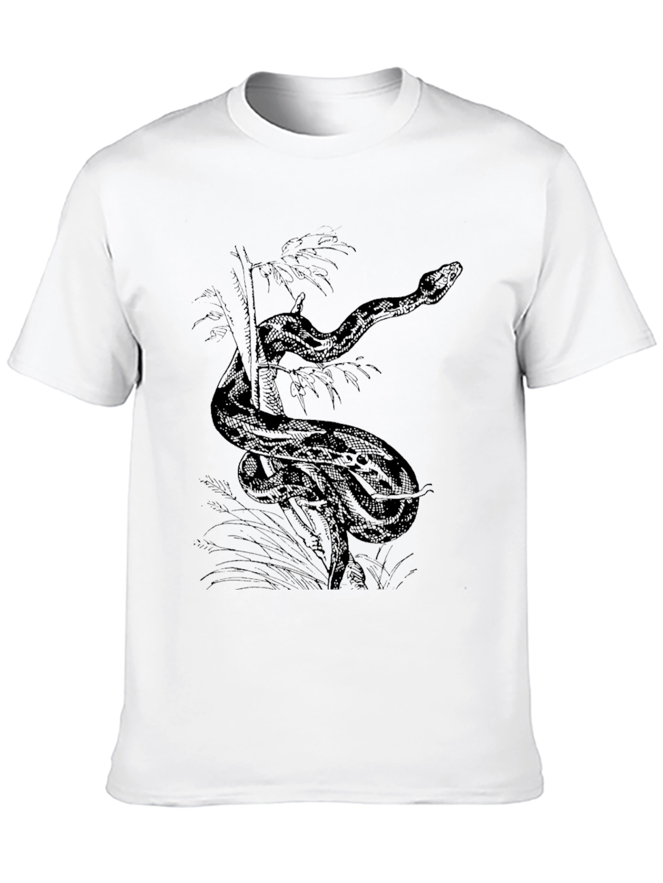 Snake Graphic Tee - Black Cotton Comfort