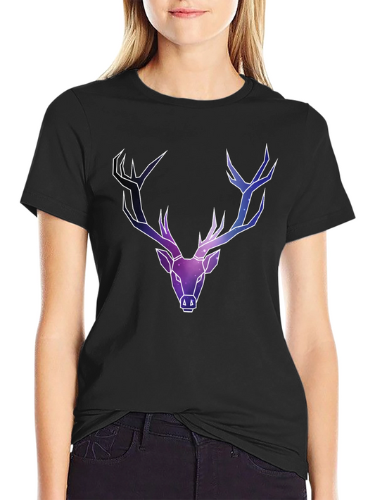 Galaxy Deer Graphic Tee - Mens Black T-Shirt