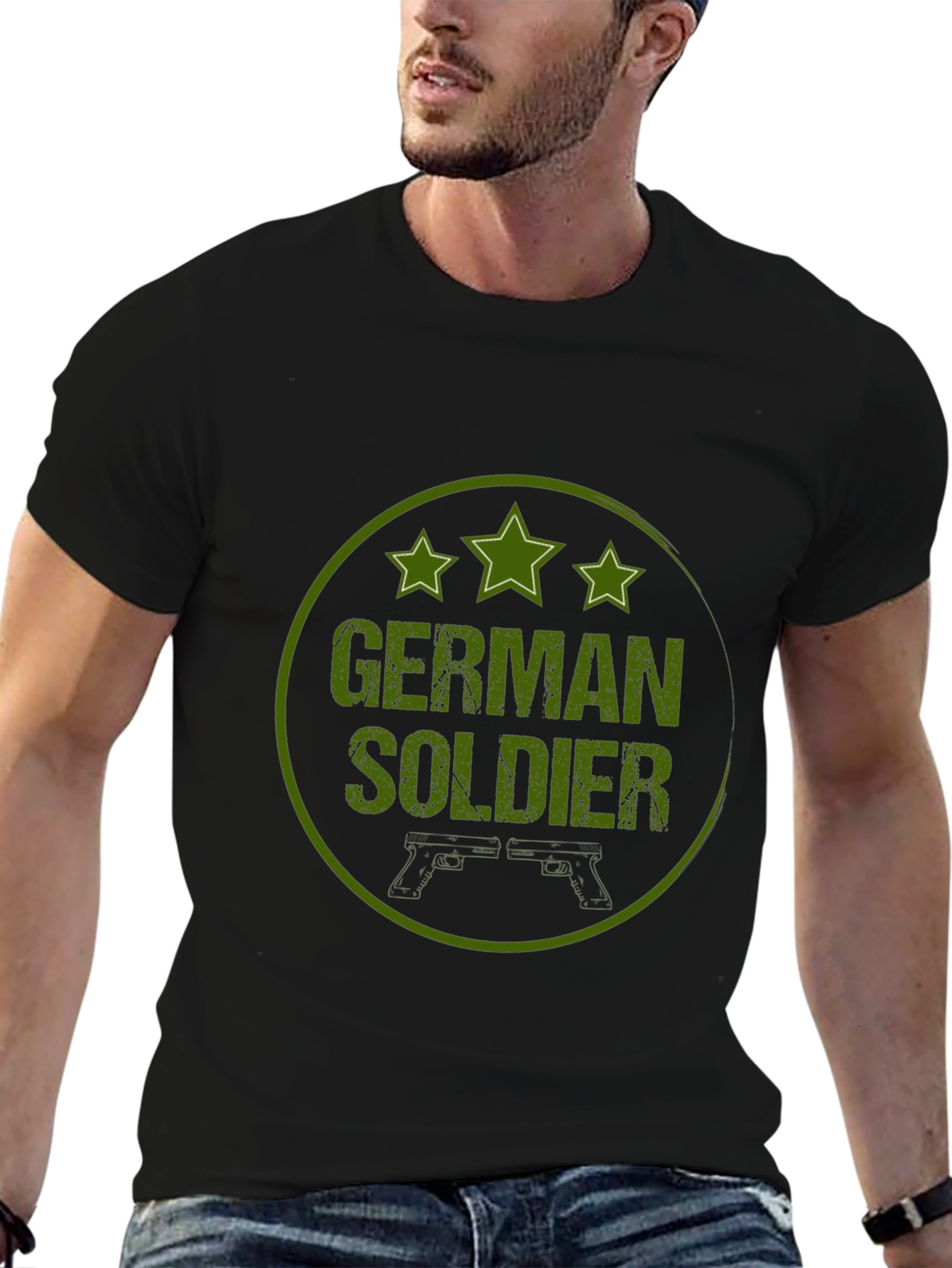 German Soldier Graphic Tee - Military Style