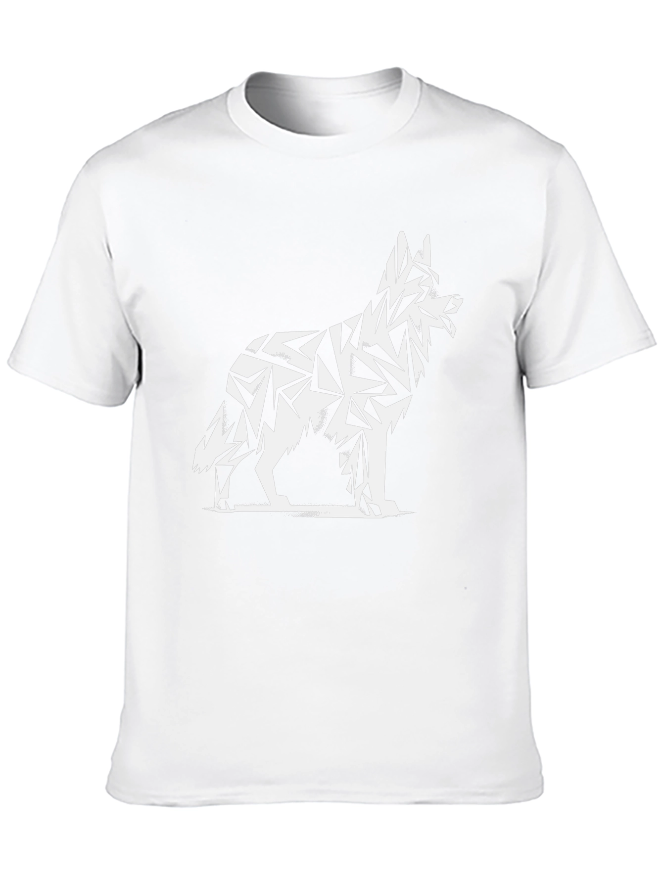 Geometric Dog Graphic Tee - Modern Style