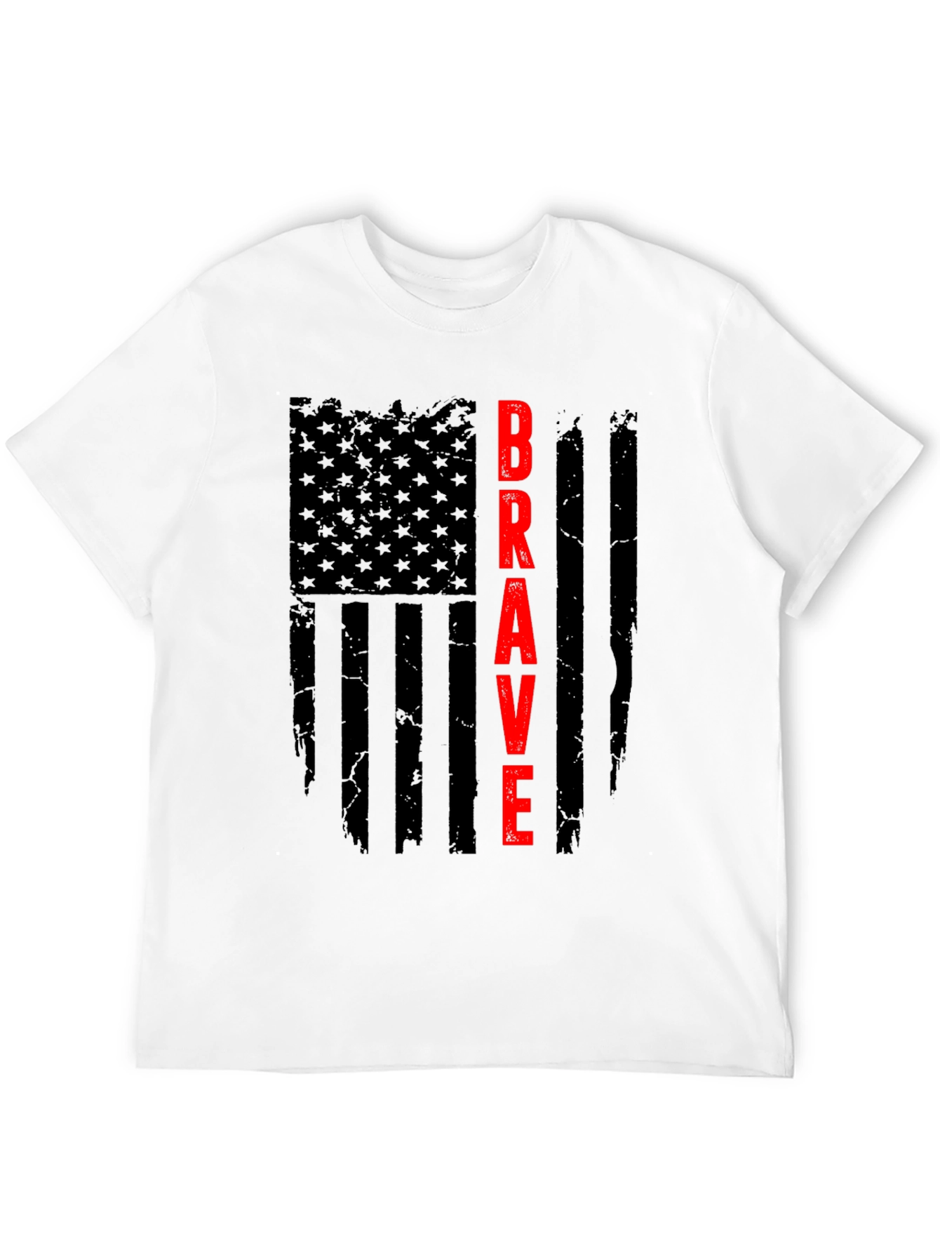 Brave American Flag Graphic T-Shirt