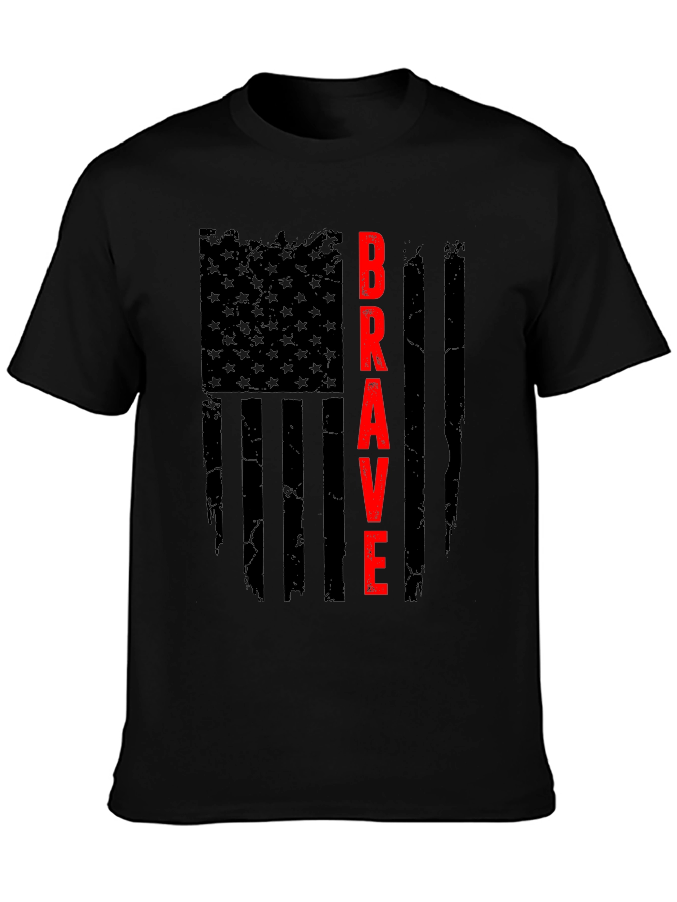 Brave American Flag Graphic T-Shirt
