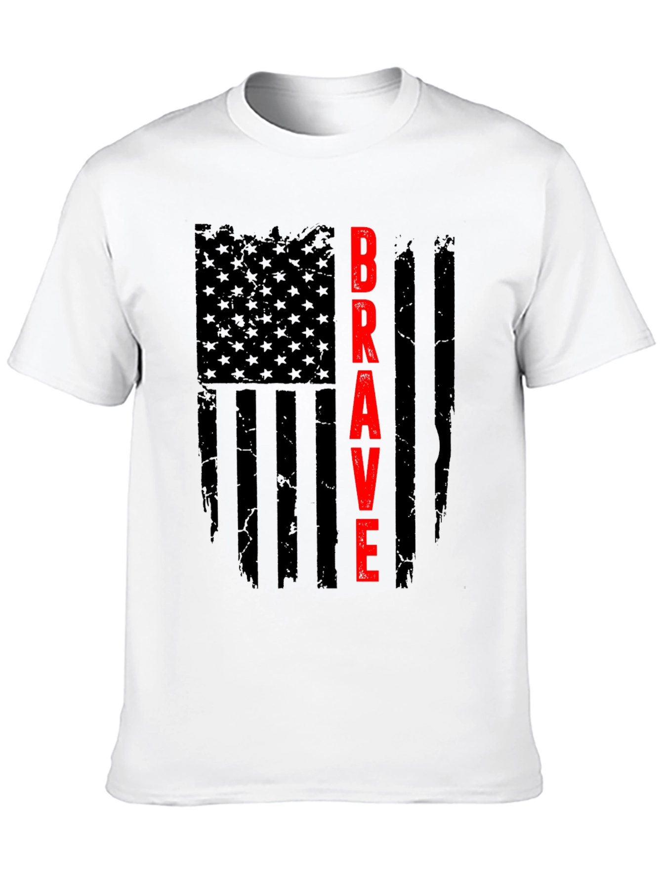 Brave American Flag Graphic T-Shirt