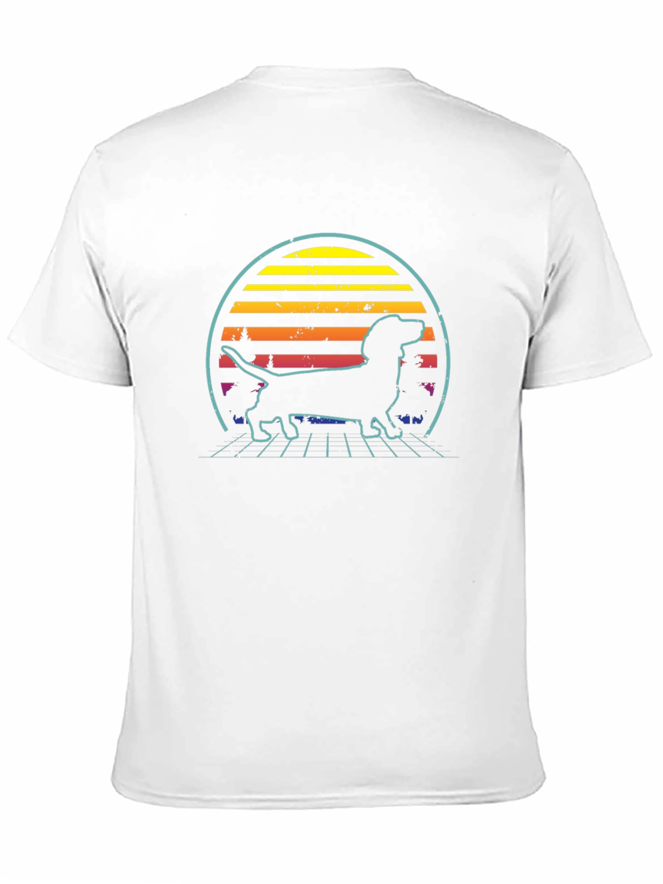 Retro Dachshund Sunset T-Shirt - Cool Dog Lover Tee