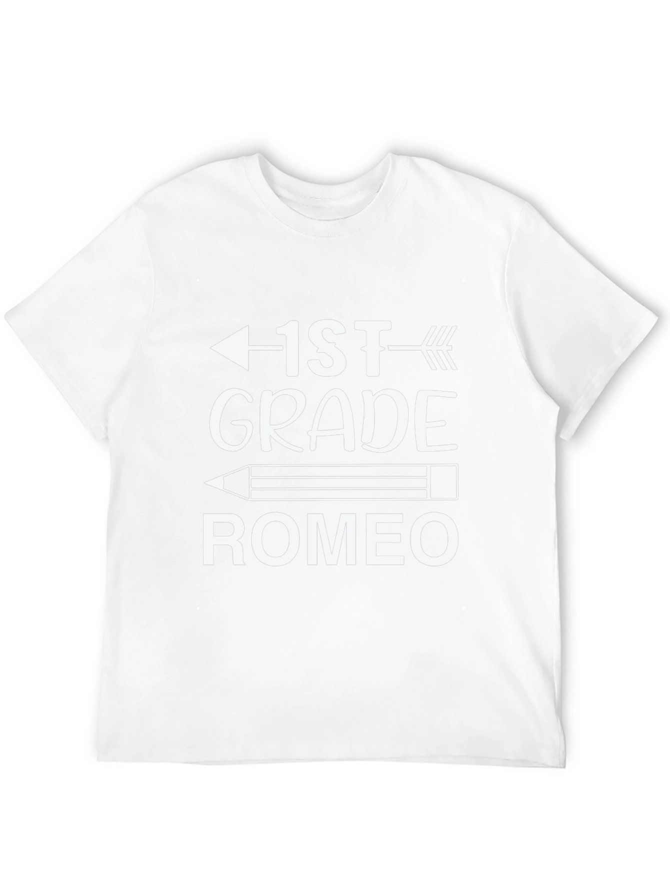 1st Grade Romeo Back to School Black T-Shirt