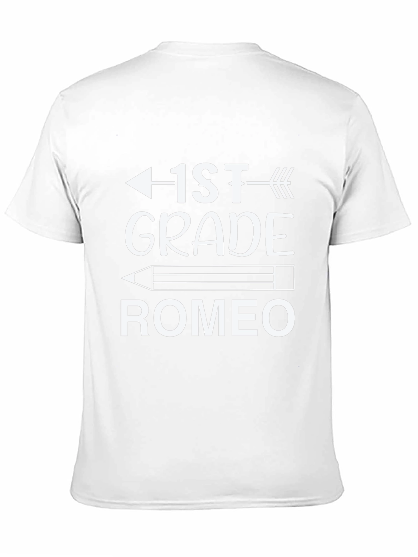 1st Grade Romeo Back to School Black T-Shirt