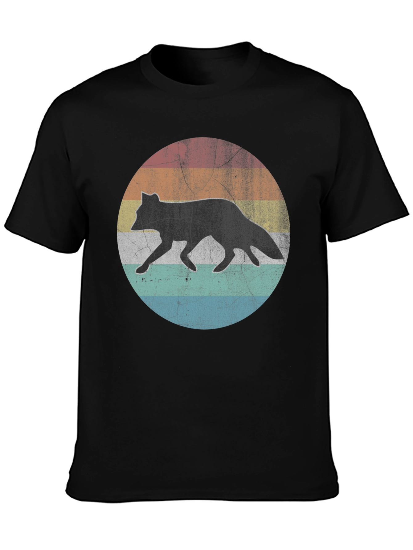 Retro Fox Sunset Graphic T-Shirt