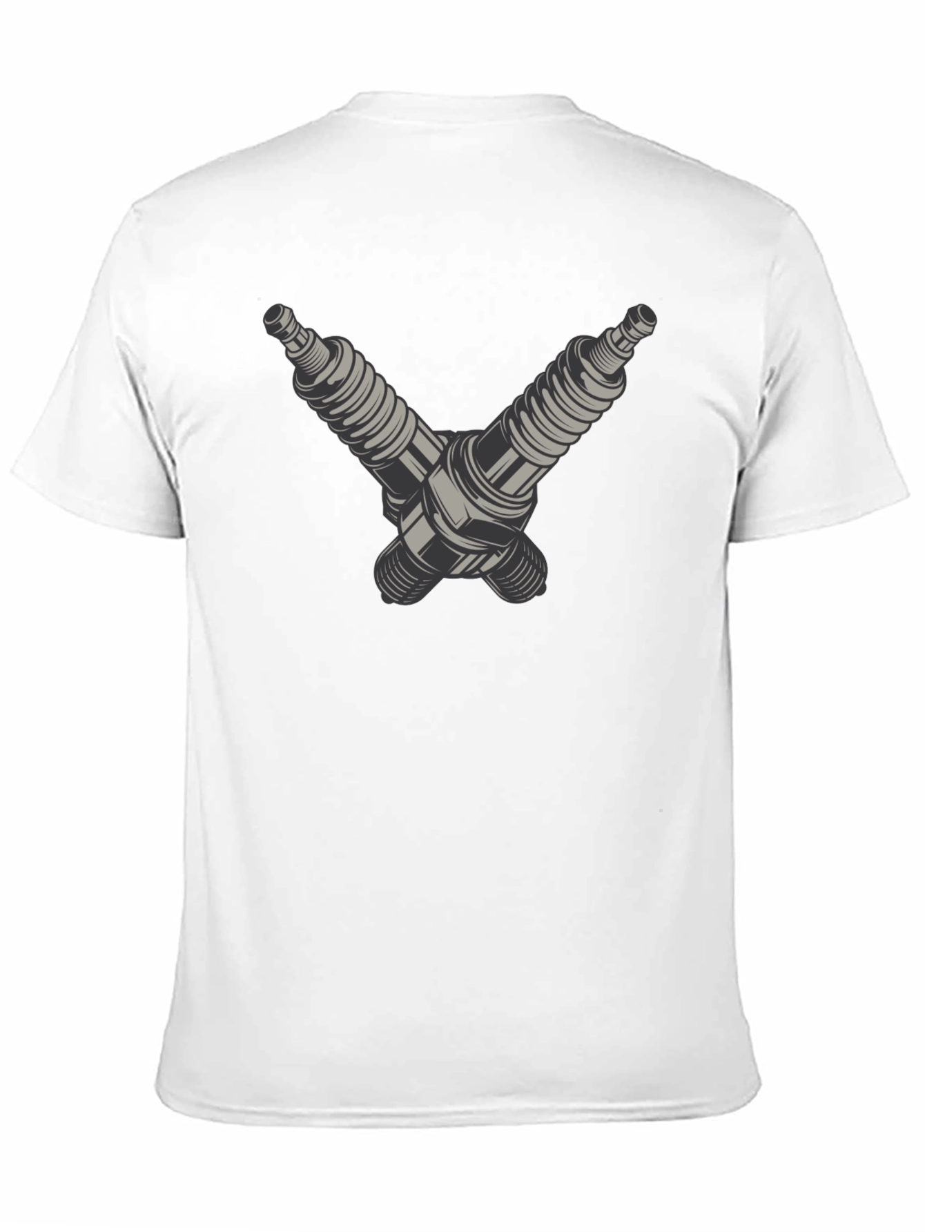 Spark Plug Crossed Graphic Tee - Black