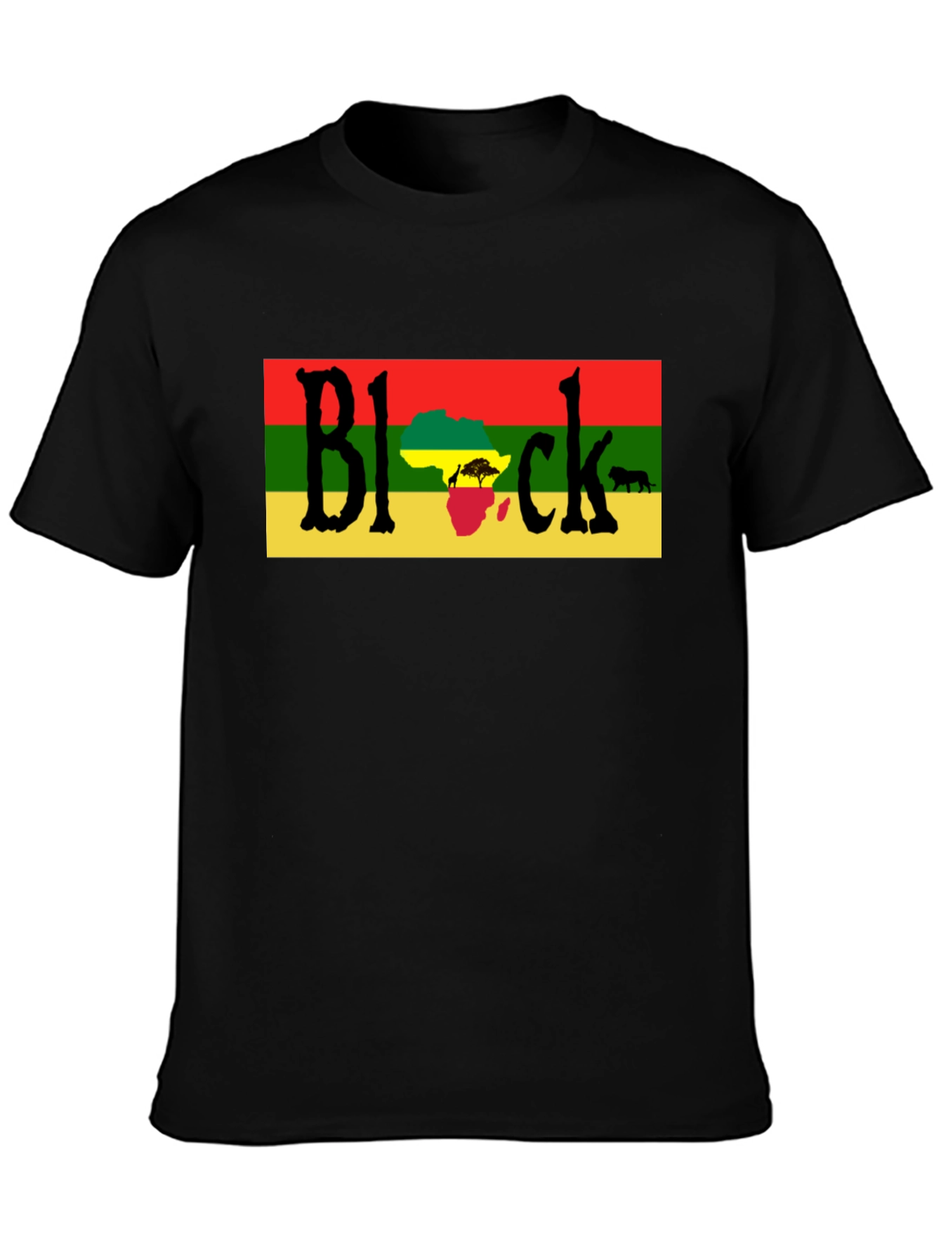 Black Pride African Flag Graphic T-Shirt