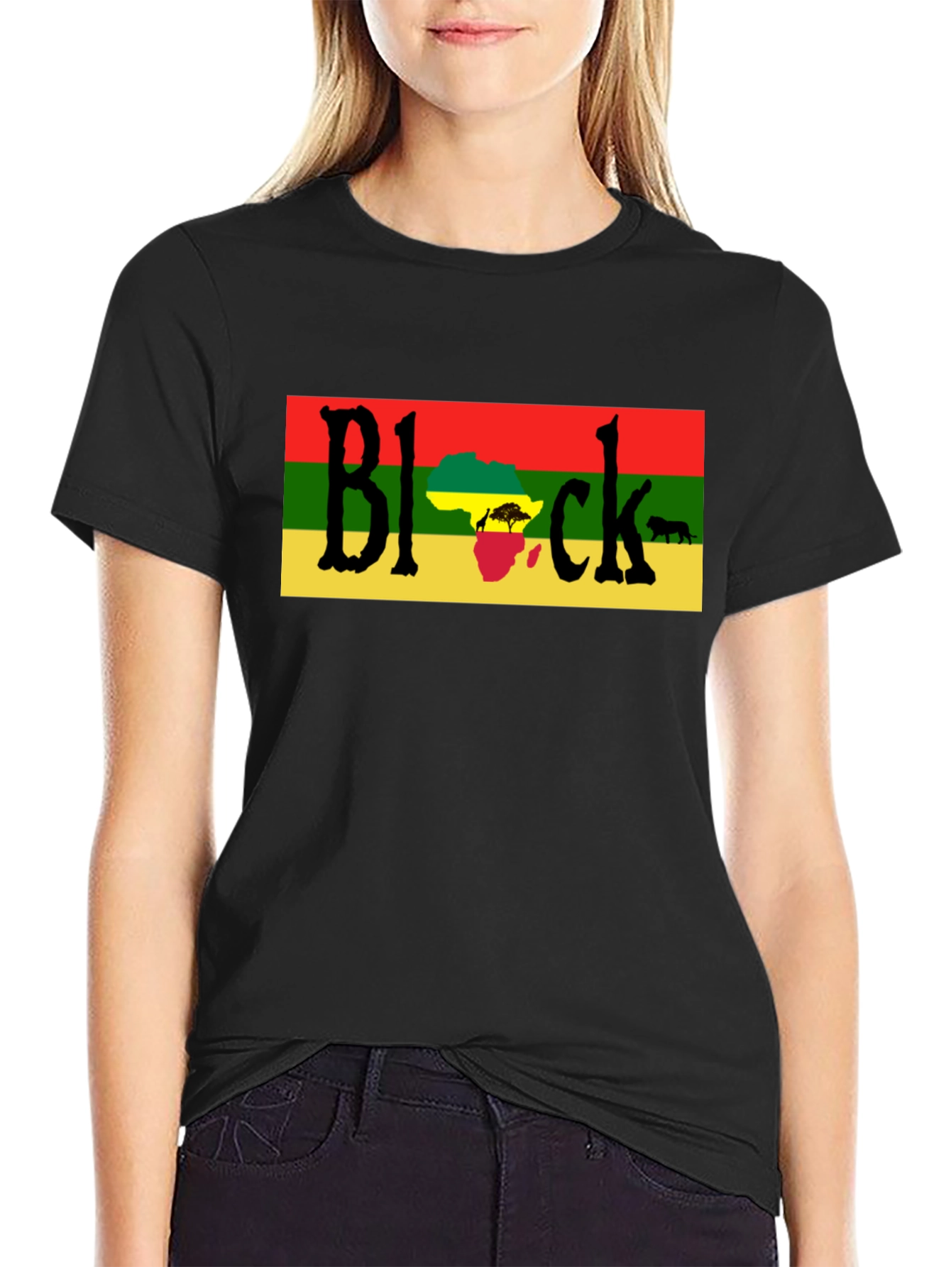 Black Pride African Flag Graphic T-Shirt