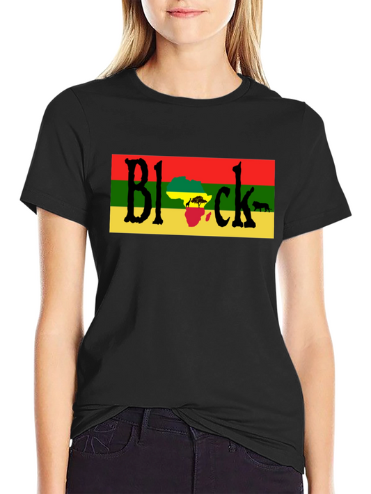 Black Pride African Flag Graphic T-Shirt