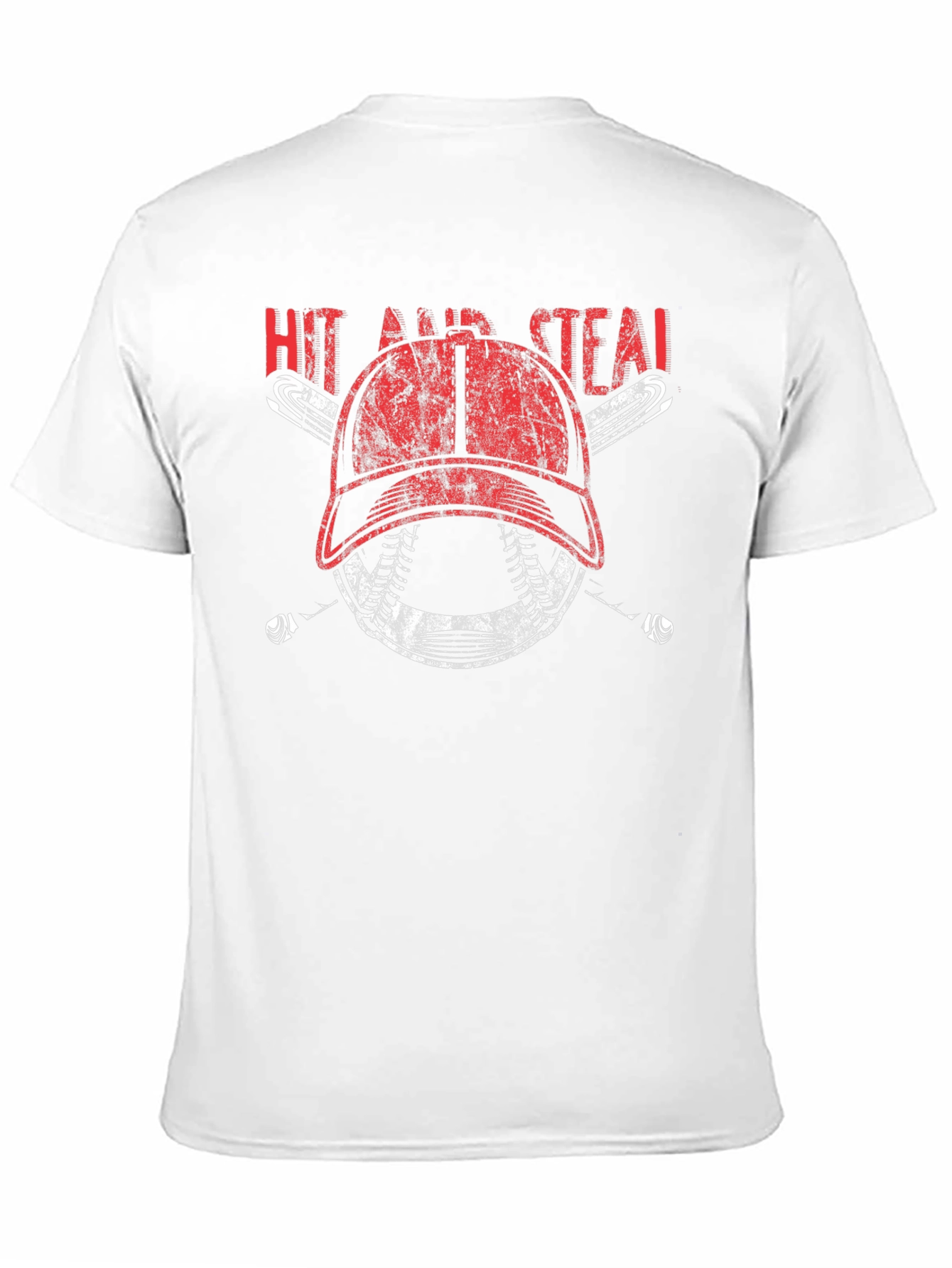 Hit and Steal Baseball Graphic T-Shirt